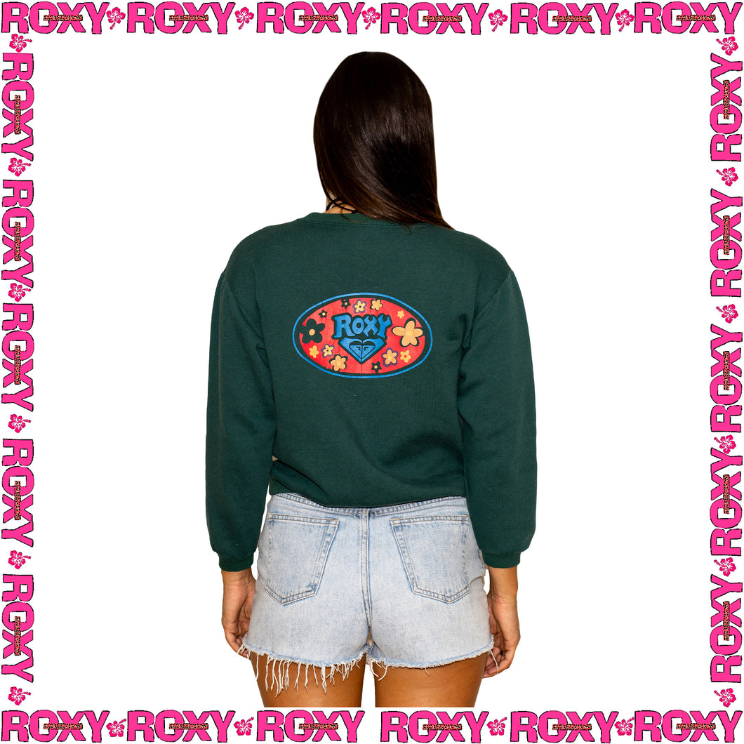 1990's Roxy Graphic Crewneck Sweatshirt (M)