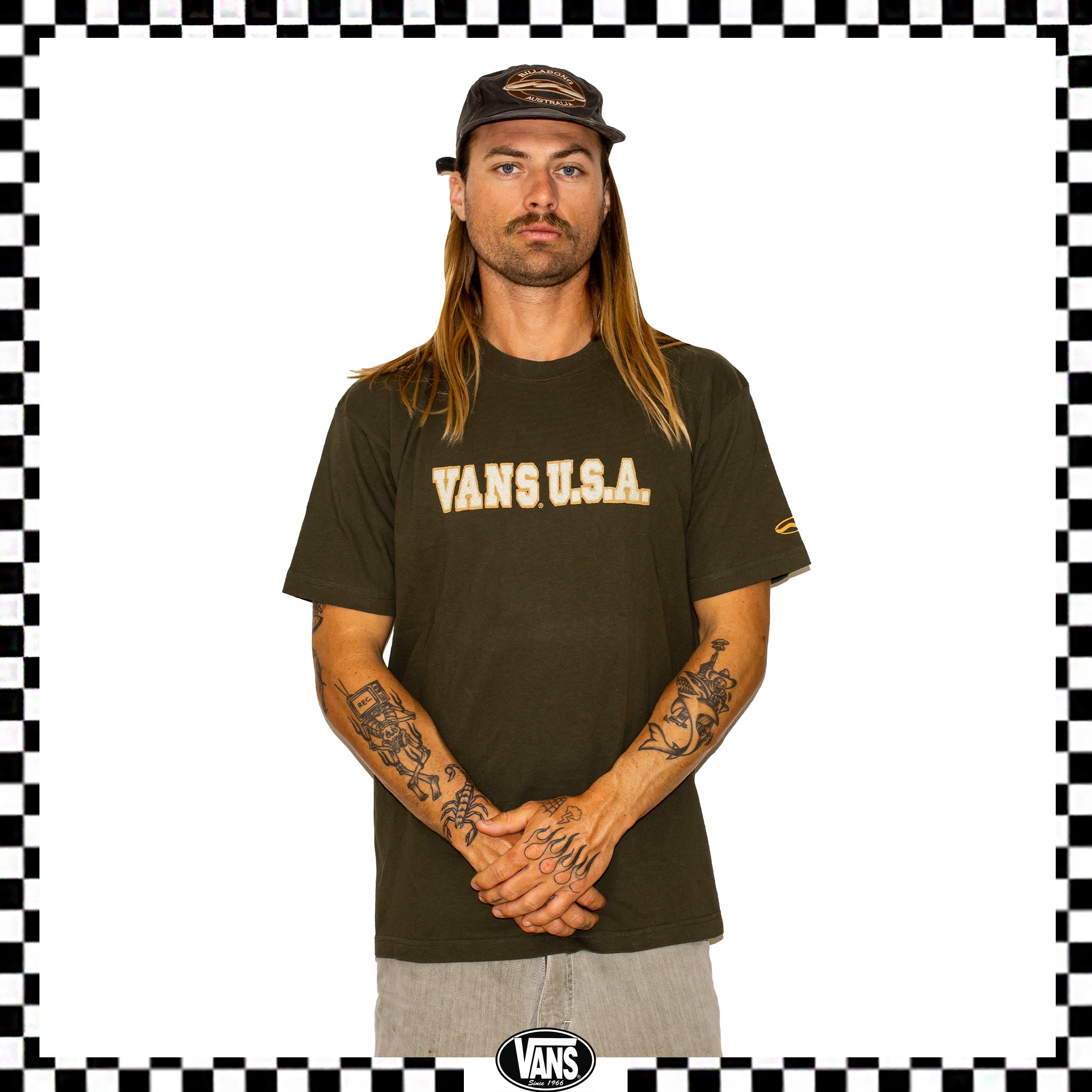 Y2K Vans "Military" Spellout Tee (L)