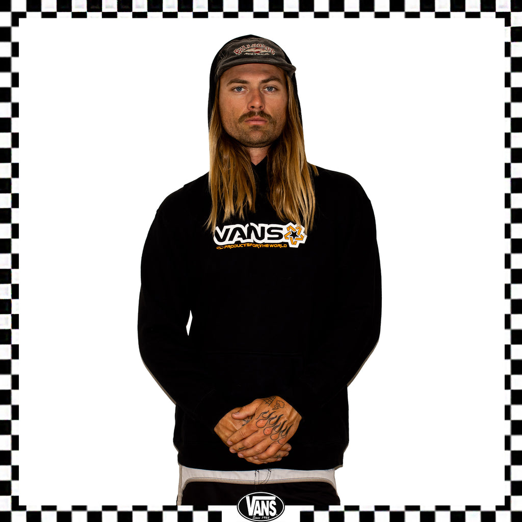 Y2K Vans "Products For The World" Spellout Hoodie (L)
