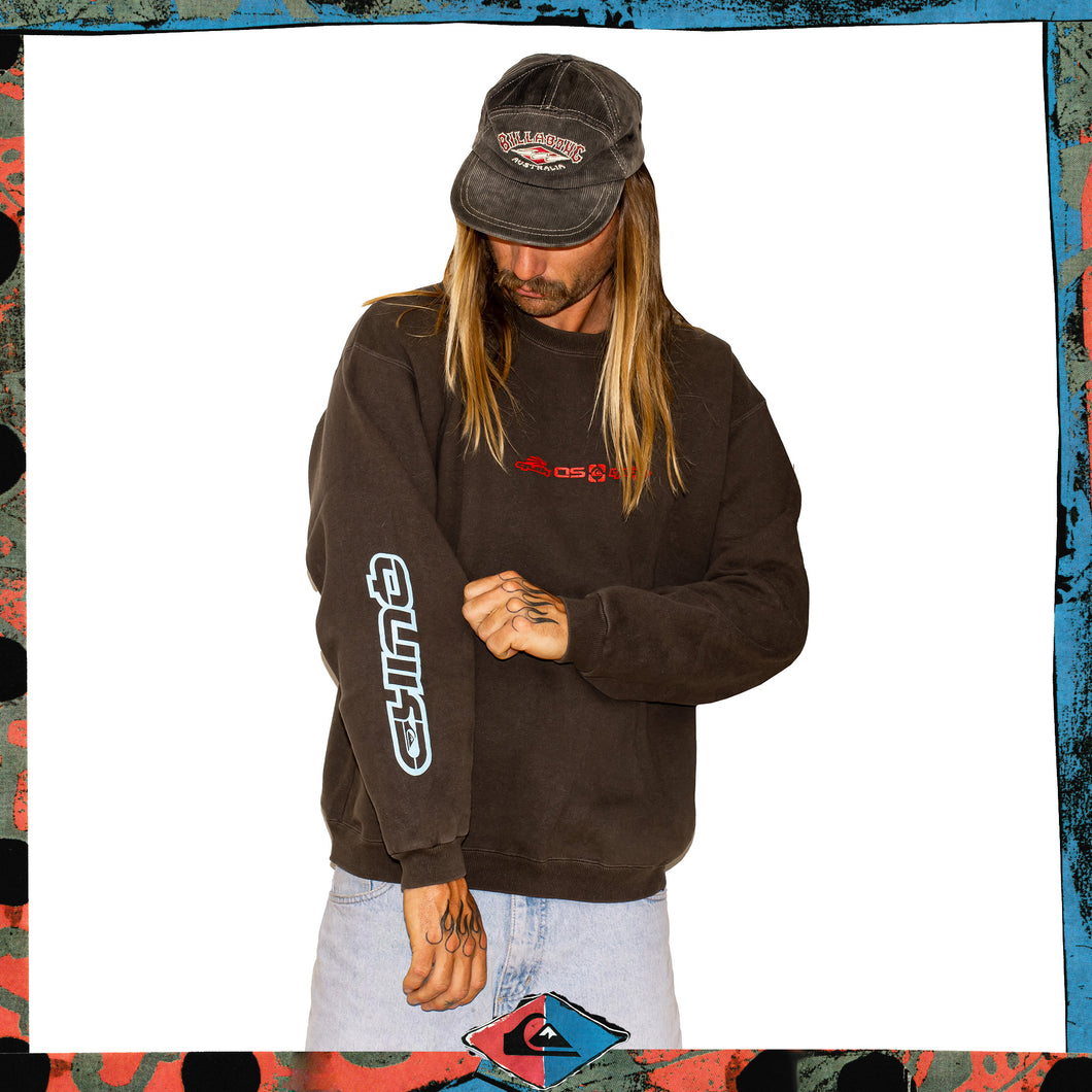 Y2K Quiksilver Boardriding Crewneck Sweatshirt (XL)