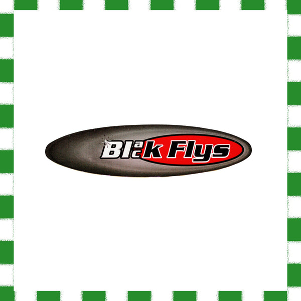 1990's Black Flys Sunglasses Large Oval Sticker