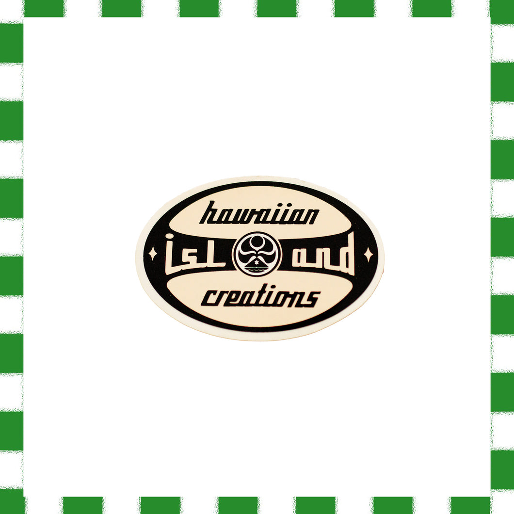 1990's Hawaiian Island Creations Medium Oval Sticker