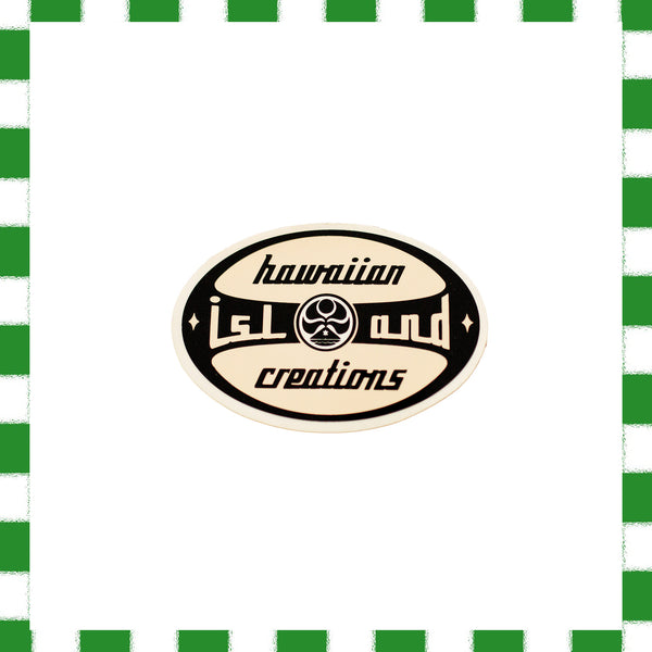 1990's Hawaiian Island Creations Medium Oval Sticker