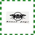 1990's Black Flys Eyewear Large Rectangle Sticker