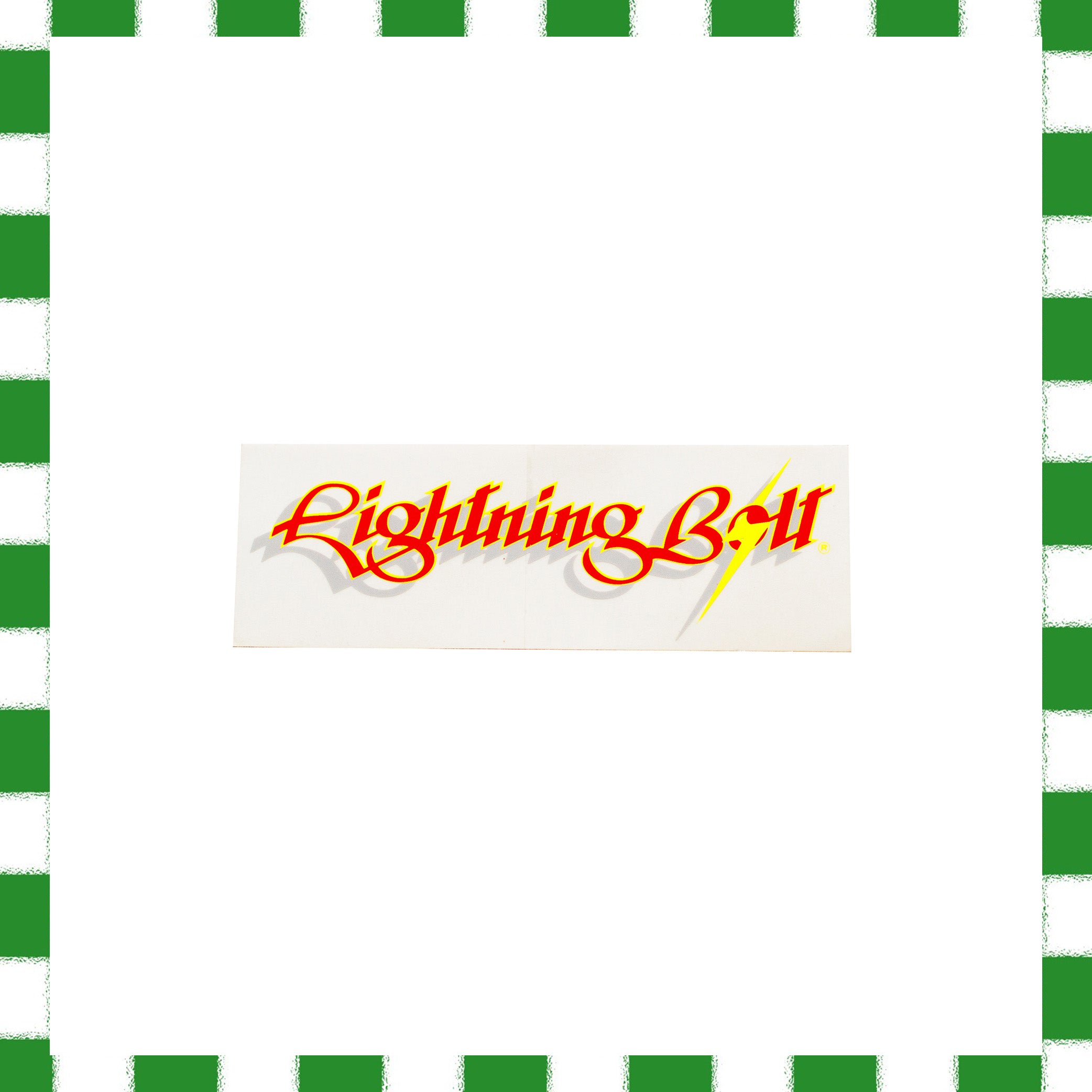 1990's Lightning Bolt Medium Rectangle Sticker