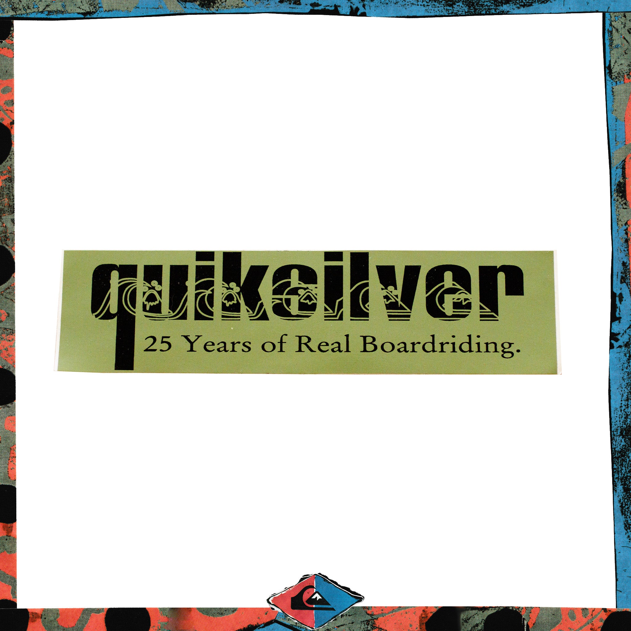 1994 Quiksilver "25 Years Of Real Boardriding" Large Rectangle Sticker