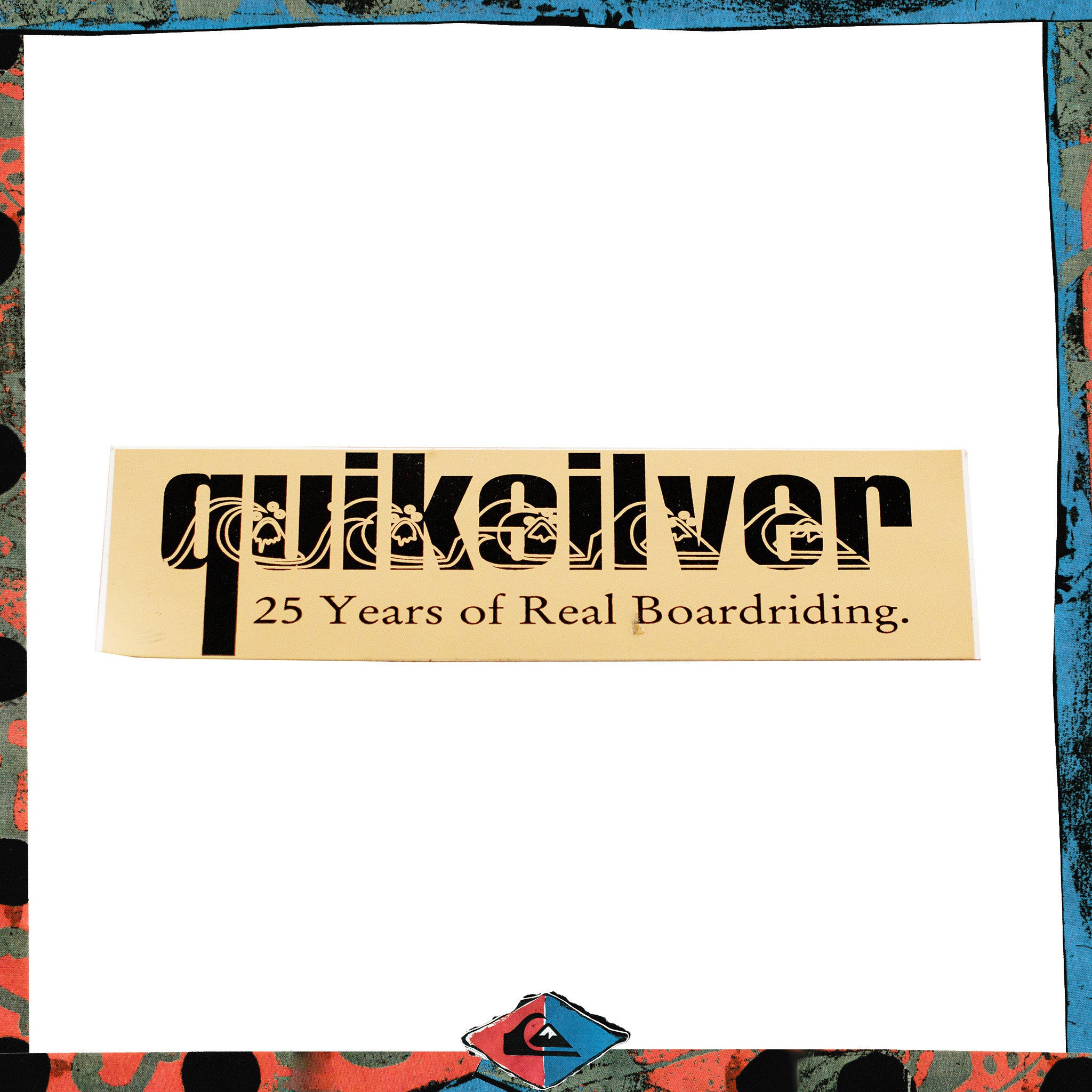 1994 Quiksilver "25 Years Of Real Boardriding" Large Rectangle Sticker
