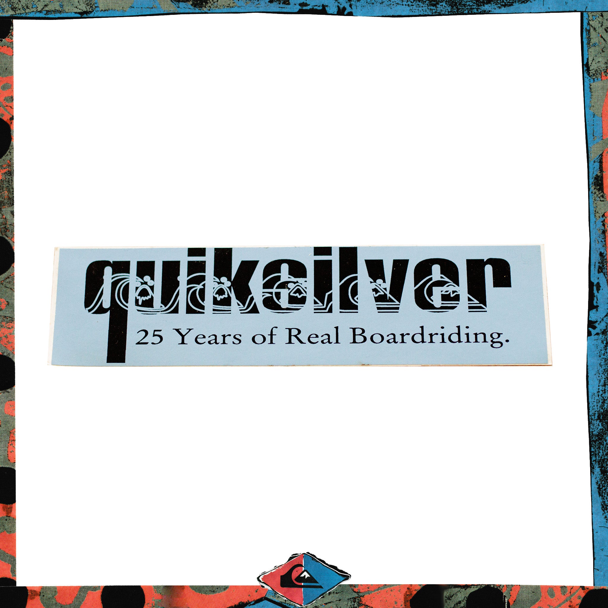 1994 Quiksilver "25 Years Of Real Boardriding" Large Rectangle Sticker