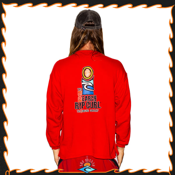 1990's Rip Curl Graphic Crewneck Sweatshirt (L)