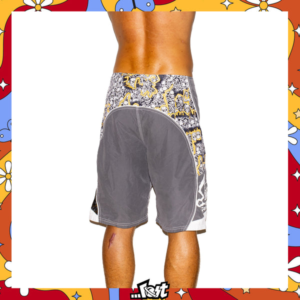 Y2K Lost Enterprises "Skull & Bones" Tech Boardies (32") *RARE*