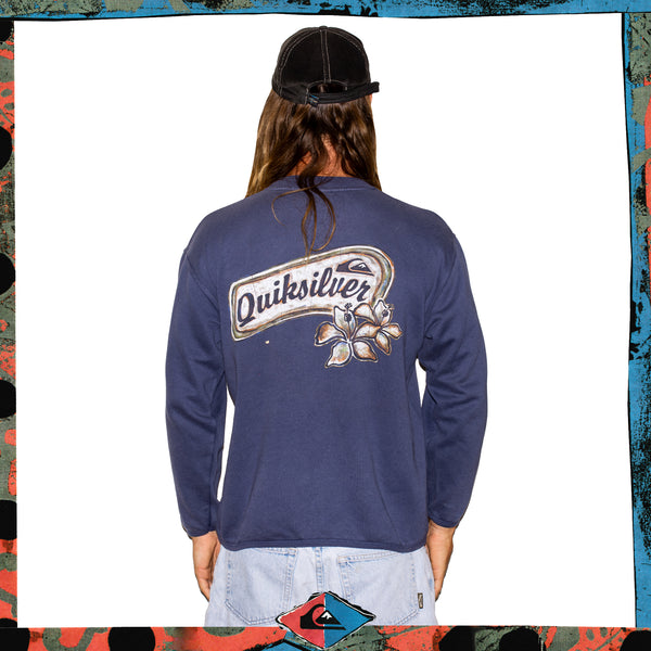 1990's Quiksilver Graphic Crewneck Sweatshirt (M-L)