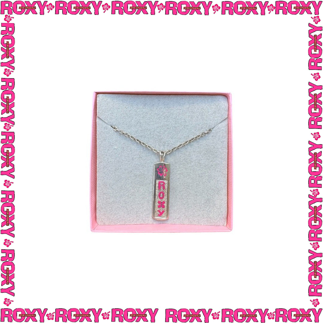 Y2K Roxy Hibiscus Pendant Necklace