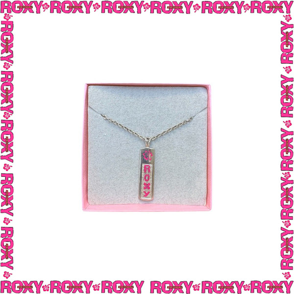 Y2K Roxy Hibiscus Pendant Necklace