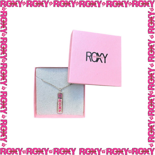 Y2K Roxy Hibiscus Pendant Necklace