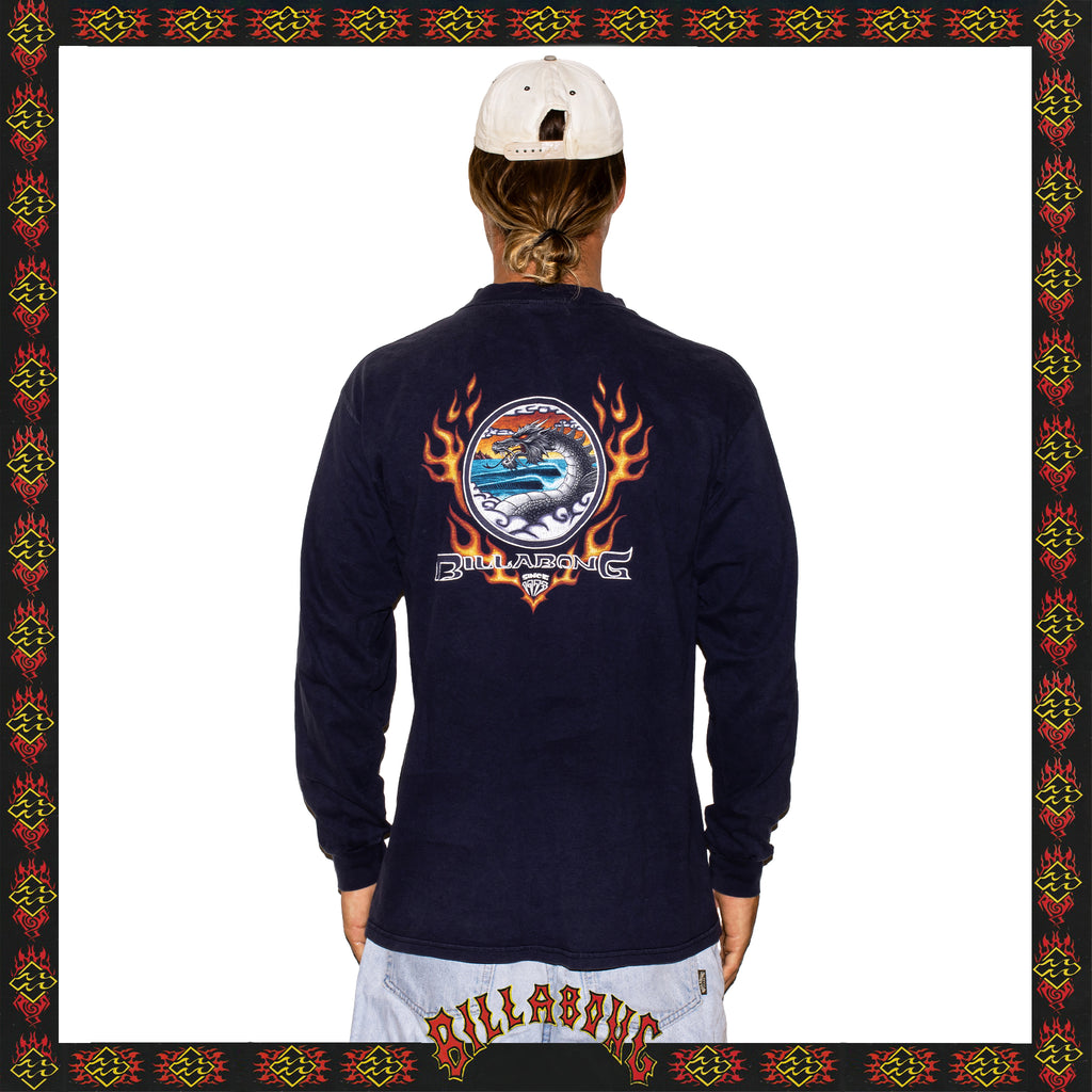 Y2K Billabong "Dragon" Graphic L/S Tee (L)