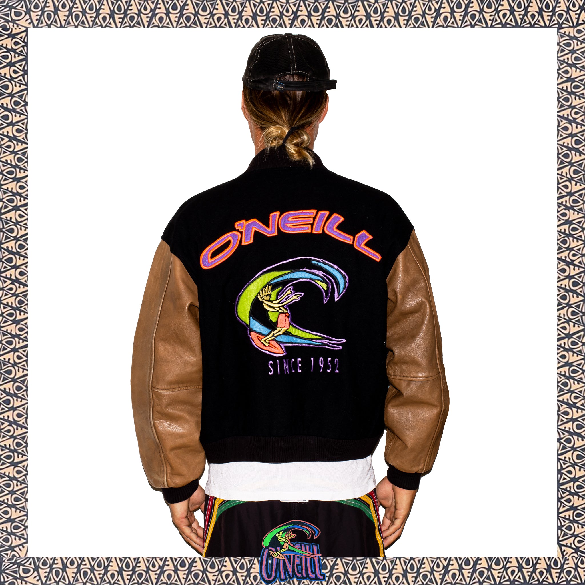 1980's O'Neill Varsity Jacket w/ Leather Sleeves (M) *RARE*