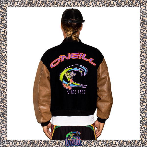 1980's O'Neill Varsity Jacket w/ Leather Sleeves (M) *RARE*