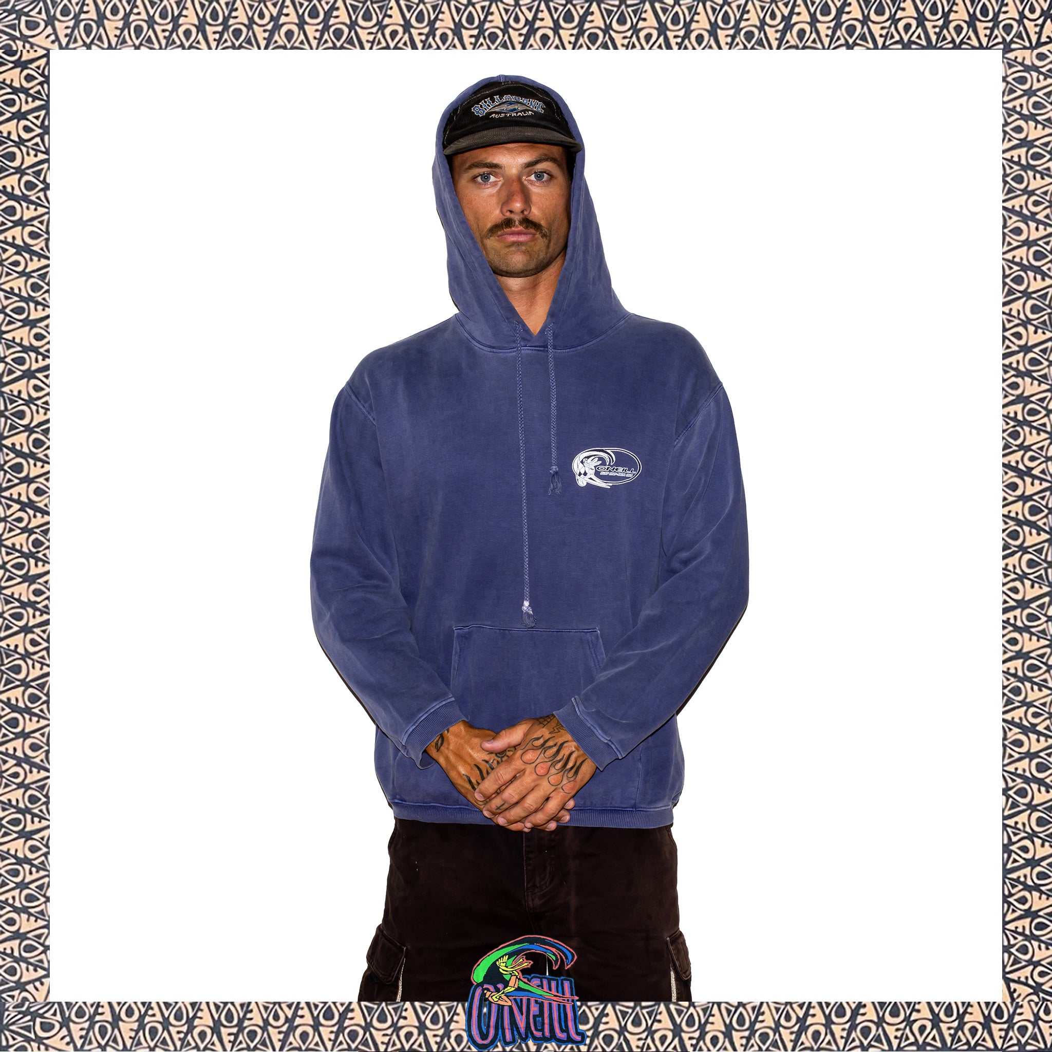 1990's O'Neill "Surf Shop - Santa Cruz" Graphic Hoodie (M-L)