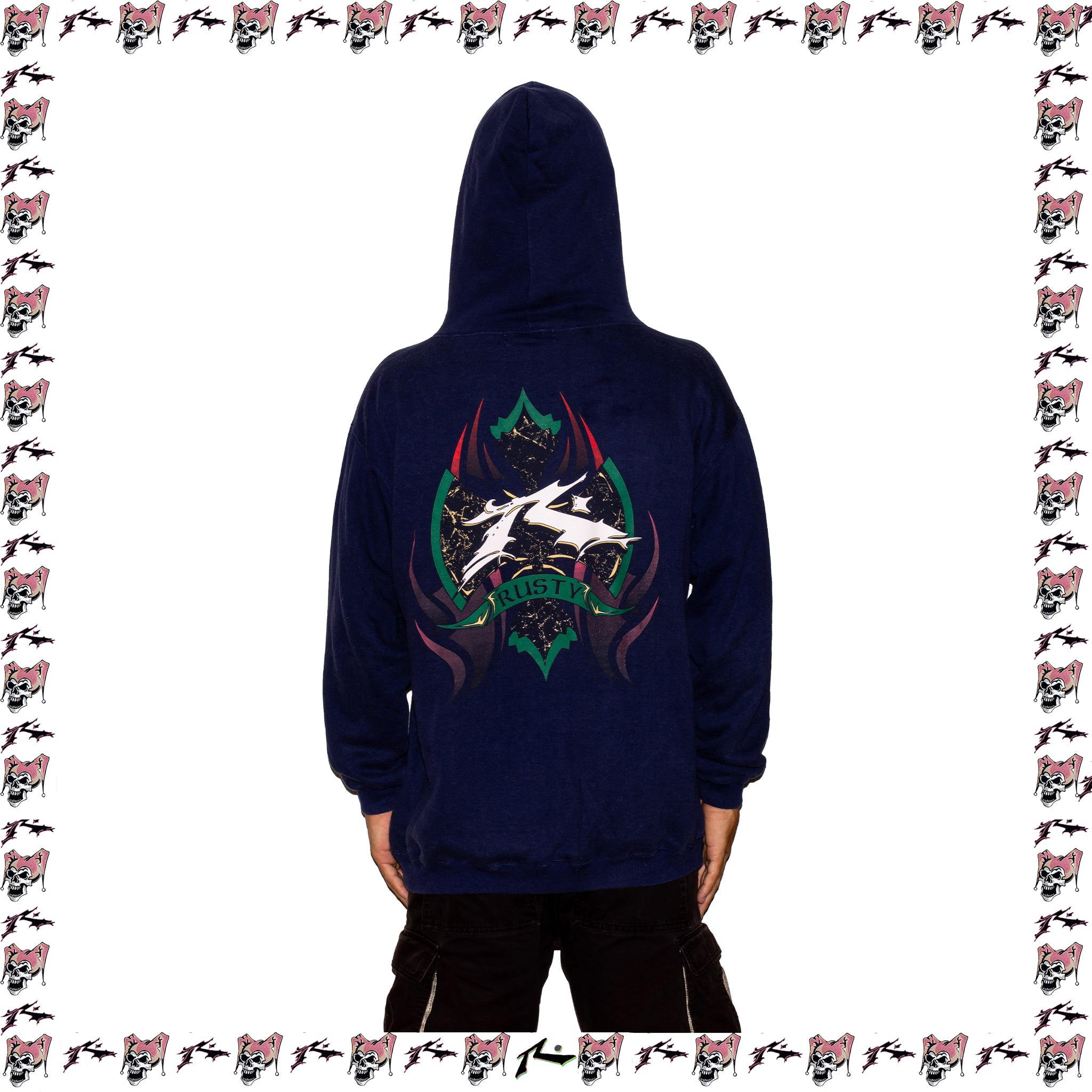 1990's Rusty Graphic Hoodie (XL) *RARE*
