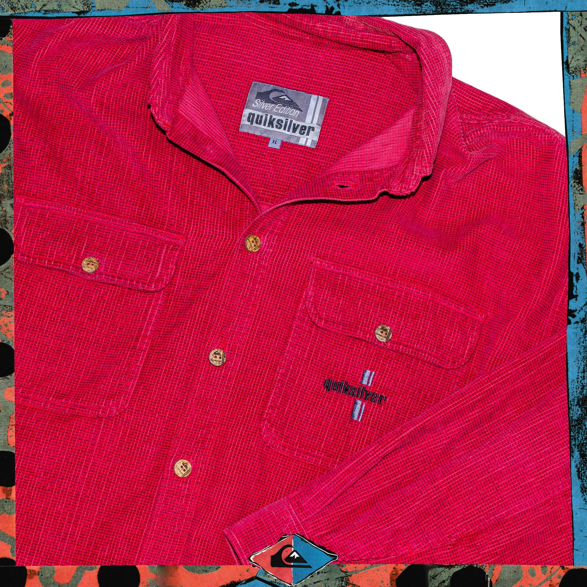 1990's Quiksilver "Silver Edition" Ribbed Corduroy Jacket (XL)