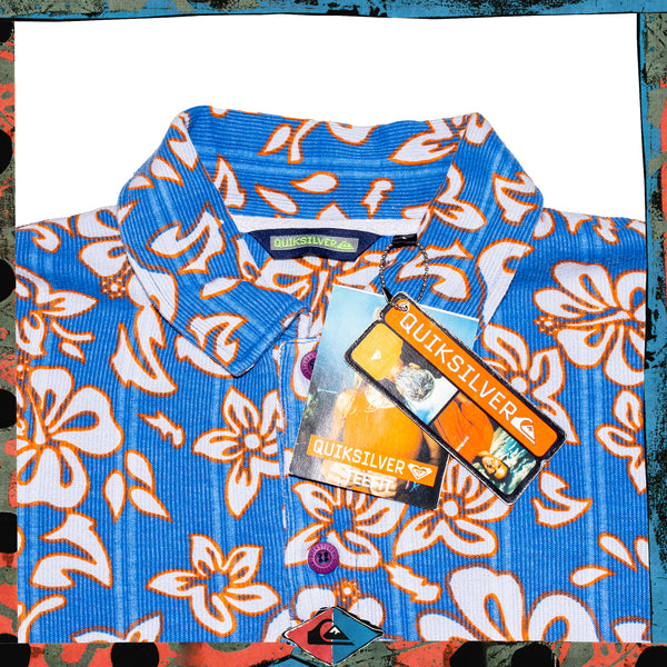 Y2K Quiksilver "Kelly Slater" Corduroy Polo Shirt (L-XL)