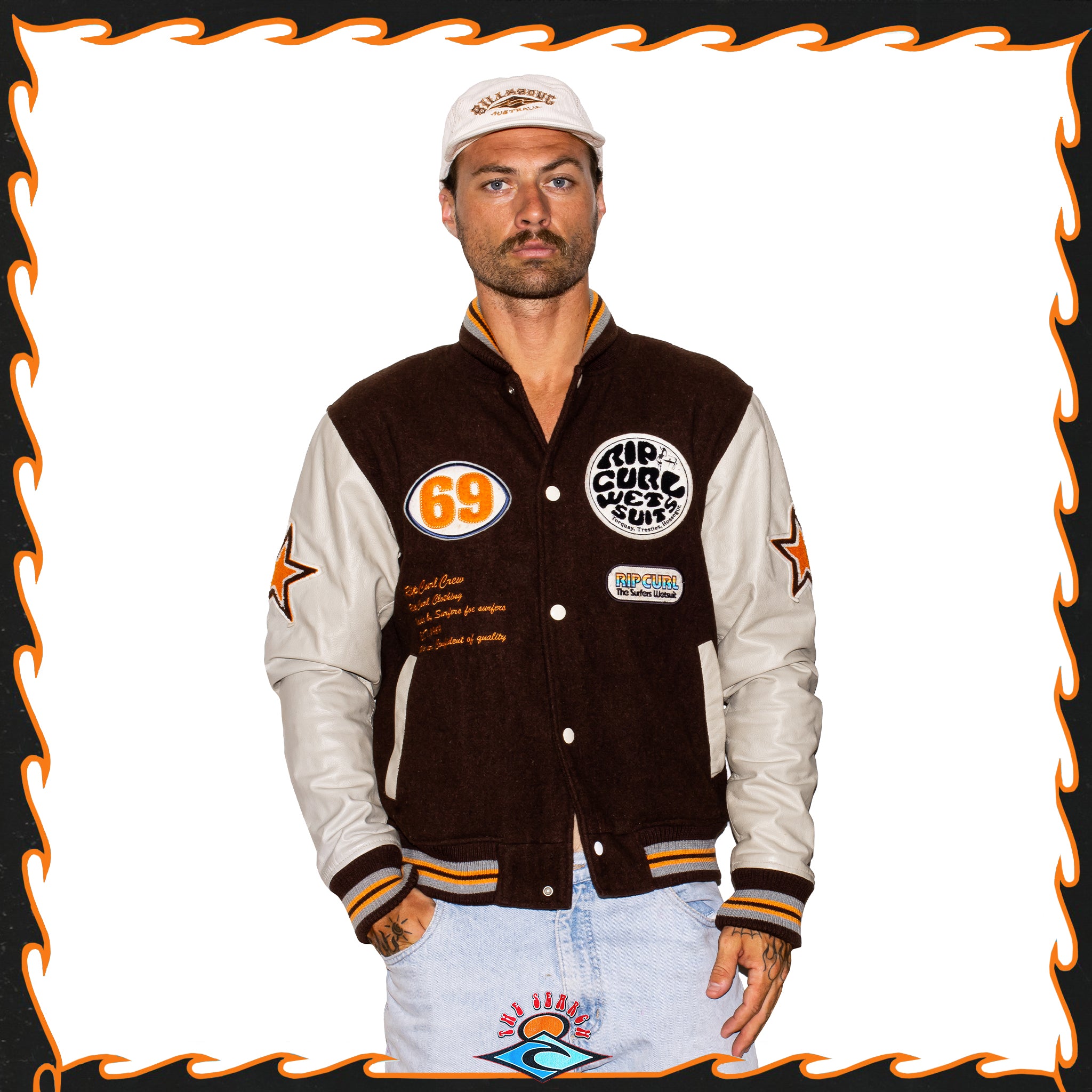 Y2K Rip Curl Varsity Jacket (M)
