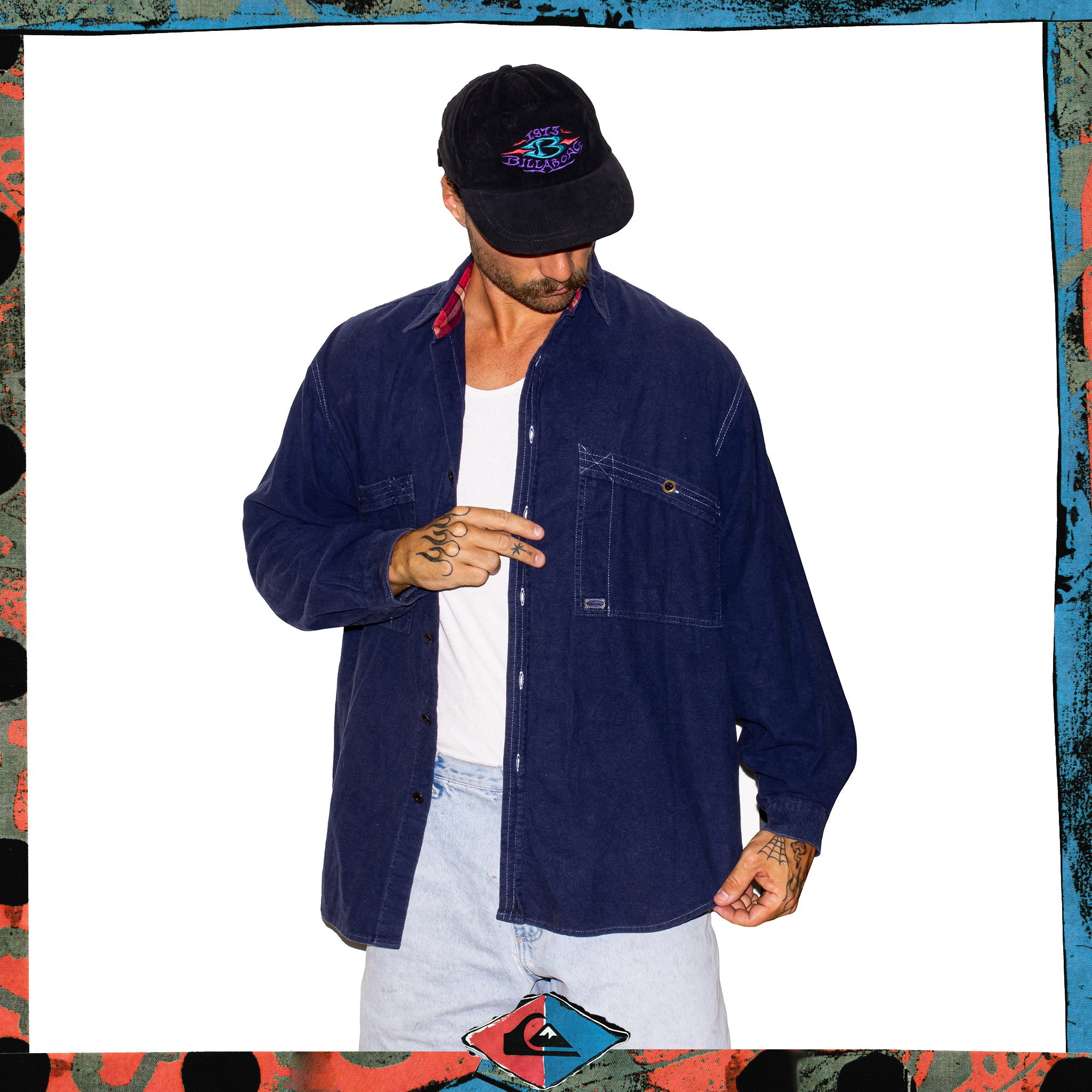 1990's Quiksilver Flannel Overshirt (L-XL)