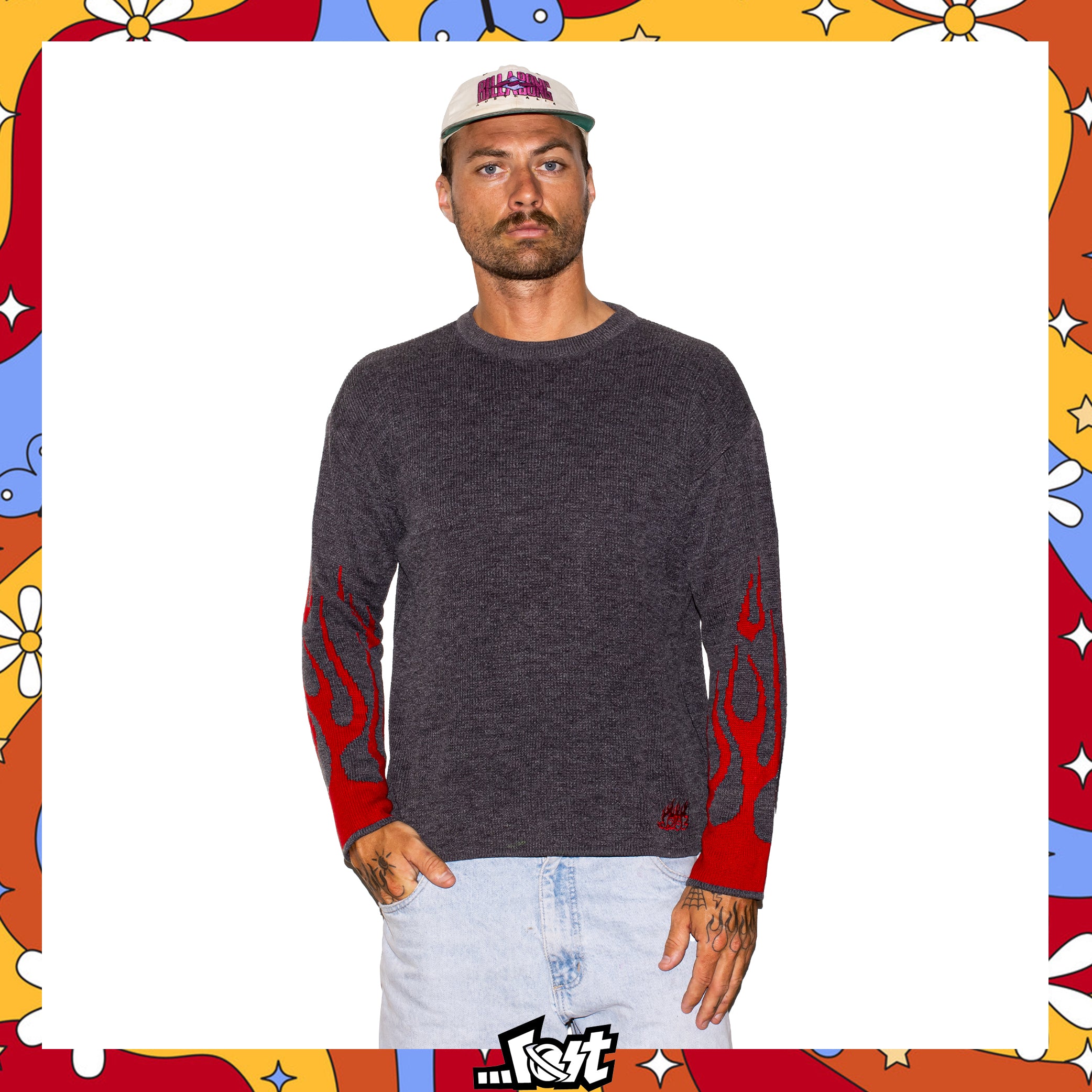 Y2K Lost Enterprises Mayham Flame Knit (L)