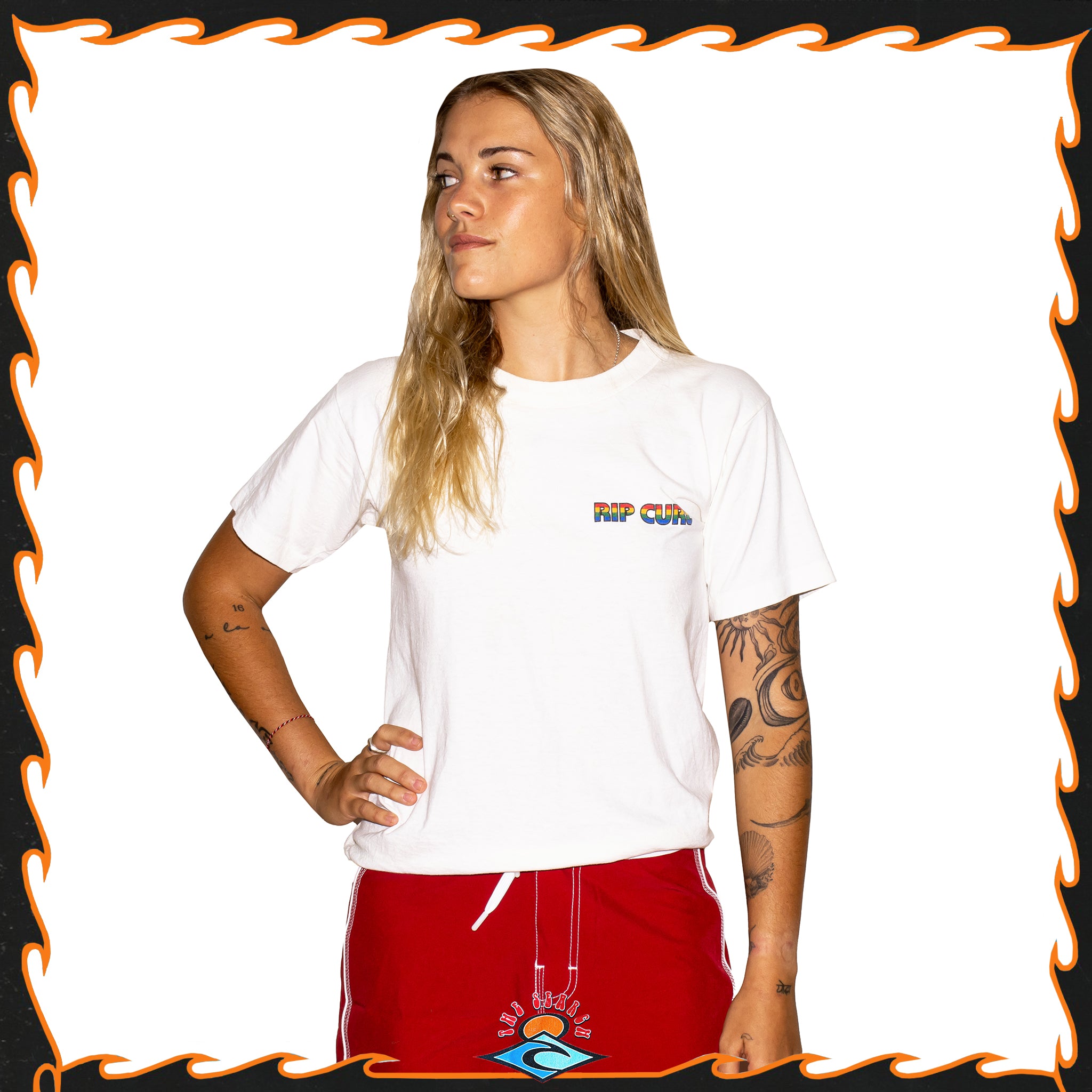 1990's Rip Curl Spellout Tee (M)