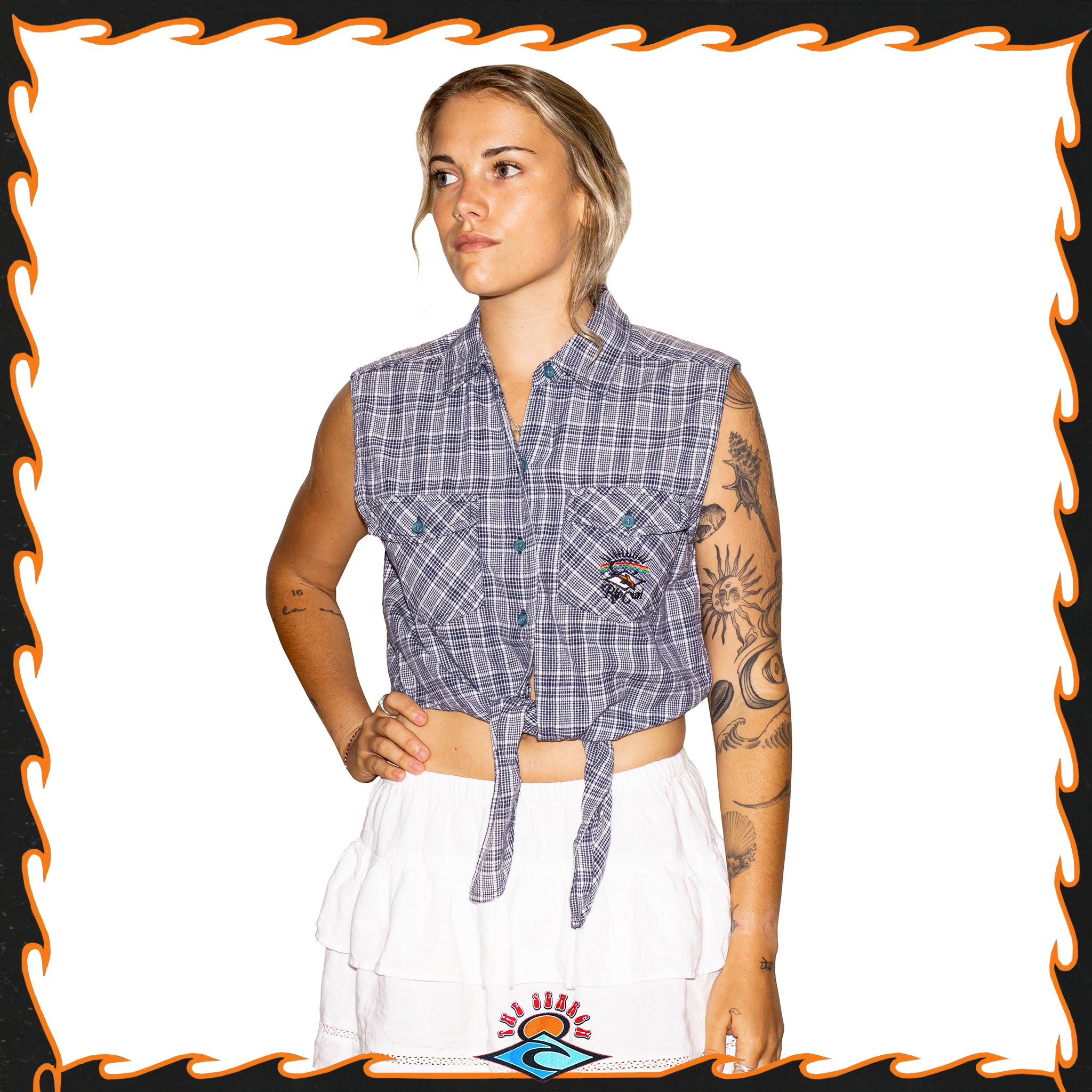 1990's Rip Curl Tie-Up Vest (M) *DEADSTOCK*