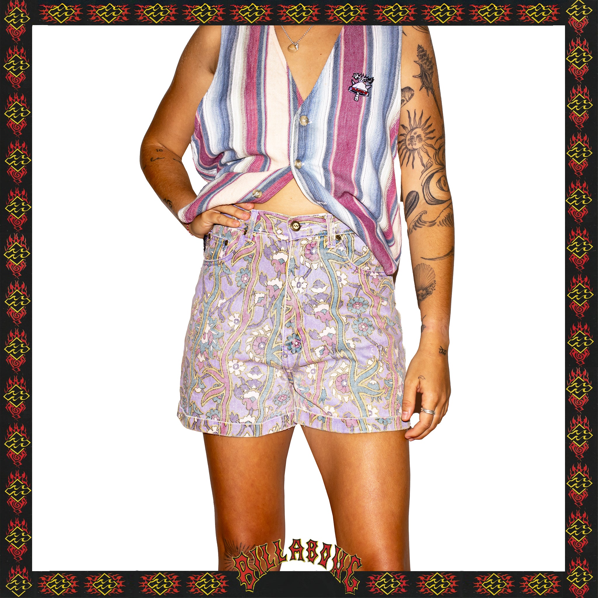 1990's Billabong Floral Short Shorts (27")