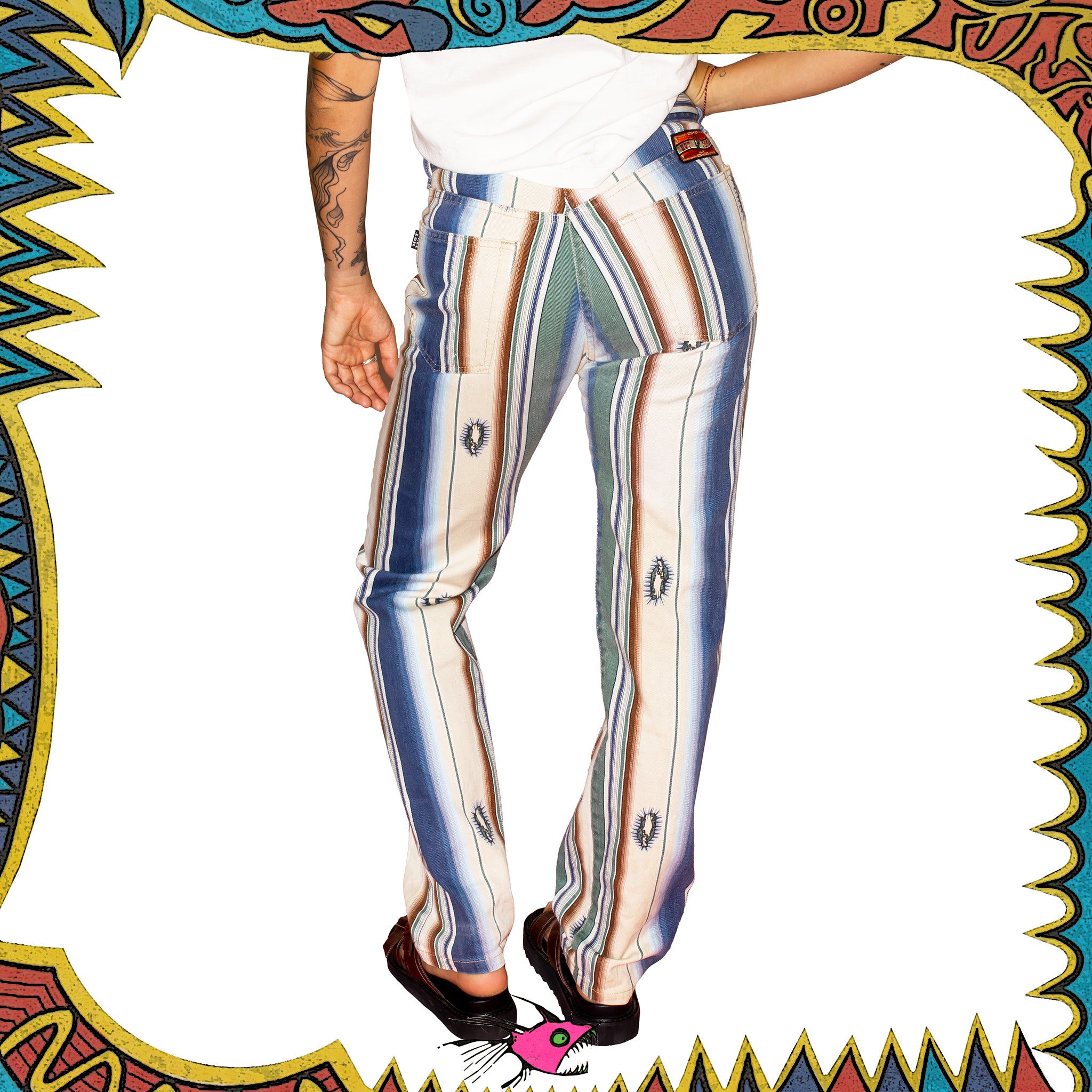 1990's Hot Tuna Full Print Denim Jeans (27")