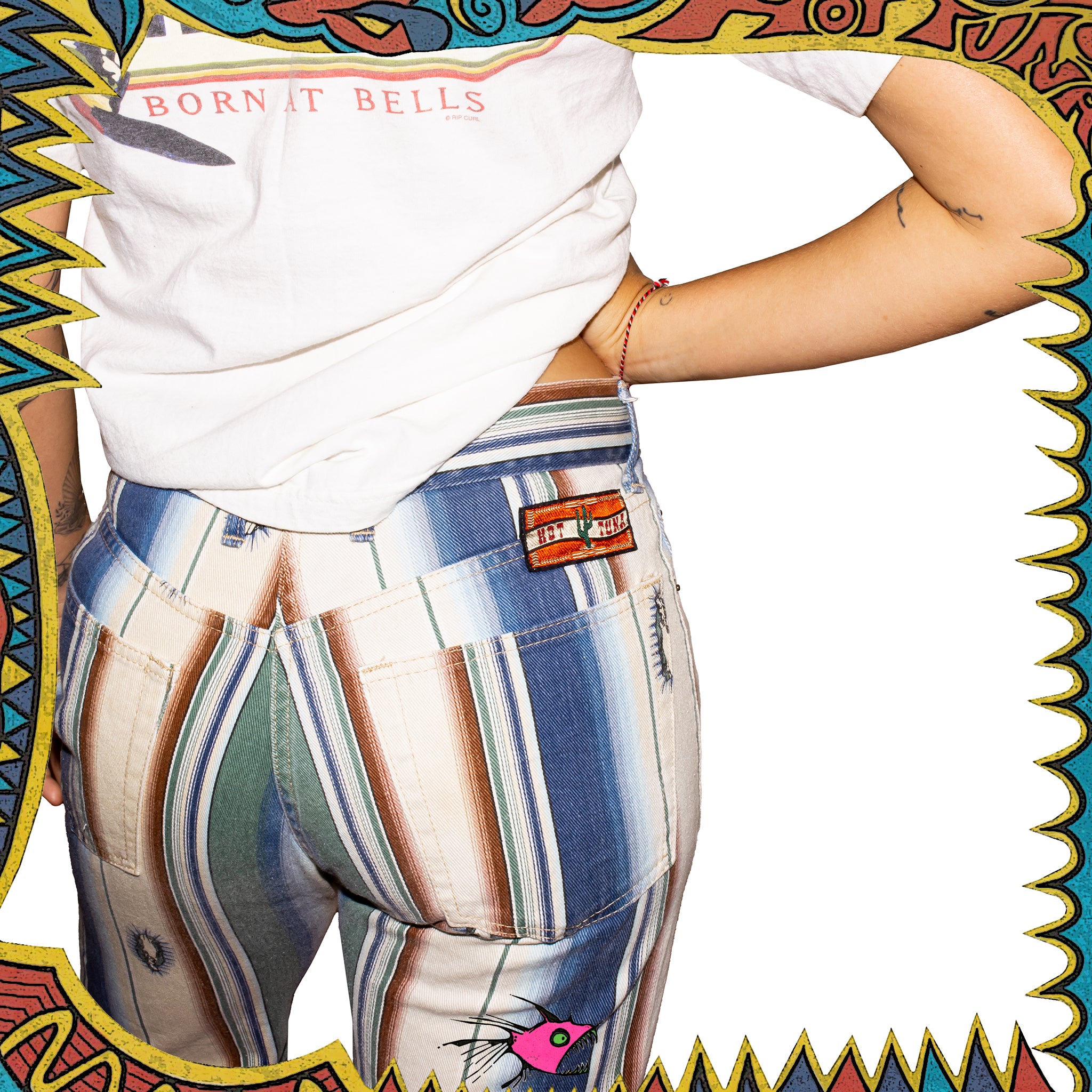 1990's Hot Tuna Full Print Denim Jeans (27")