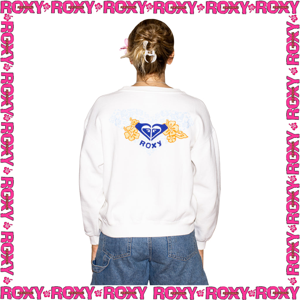 Y2K Roxy Graphic Crewneck Sweatshirt (M)