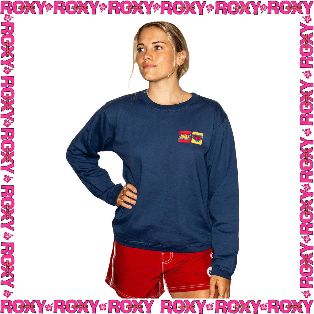 Y2K Roxy Graphic Crewneck Sweatshirt (M) *DEADSTOCK*