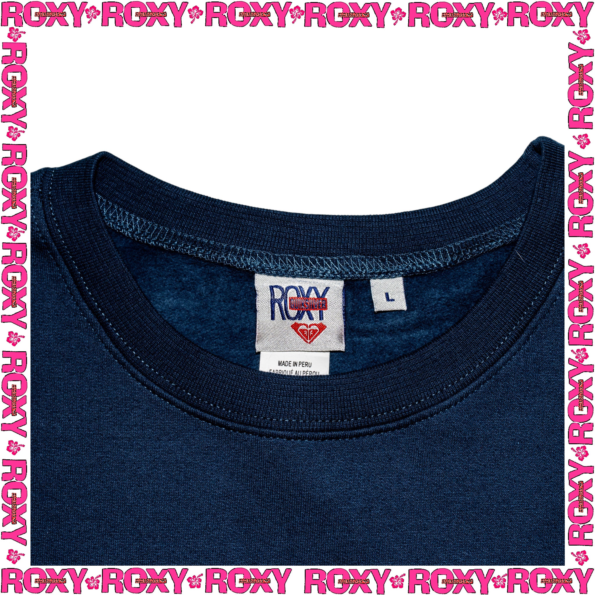 Y2K Roxy Graphic Crewneck Sweatshirt (M) *DEADSTOCK*