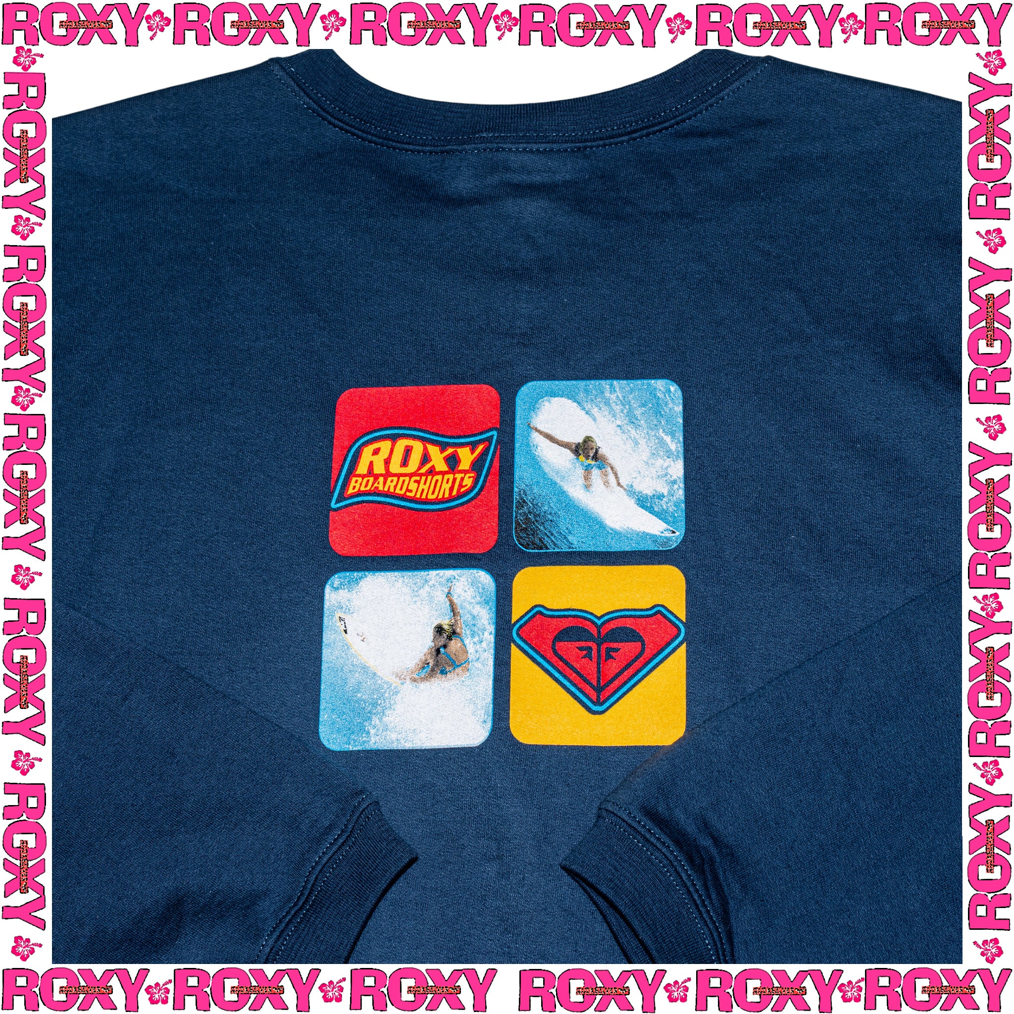 Y2K Roxy Graphic Crewneck Sweatshirt (M) *DEADSTOCK*