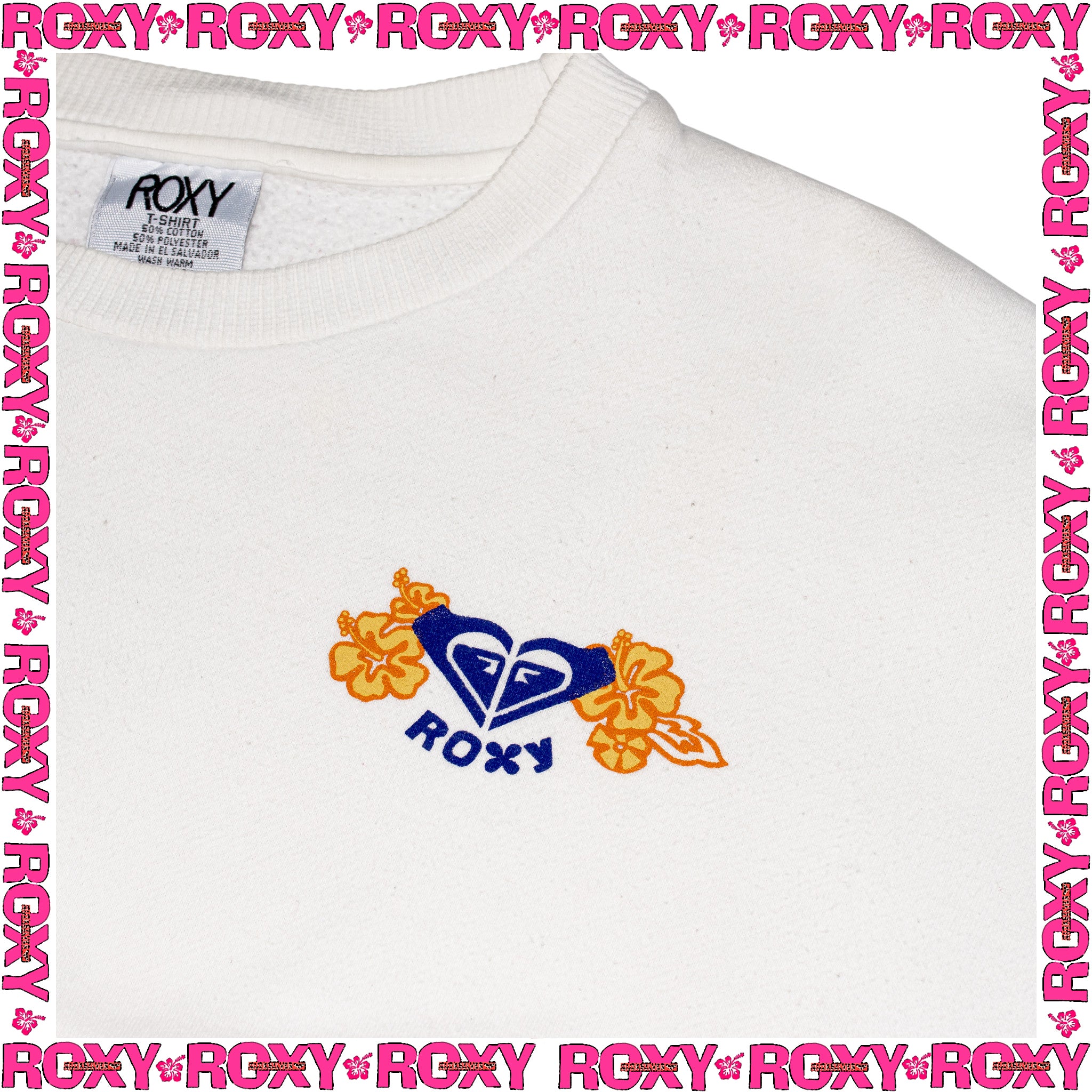 Y2K Roxy Graphic Crewneck Sweatshirt (M)
