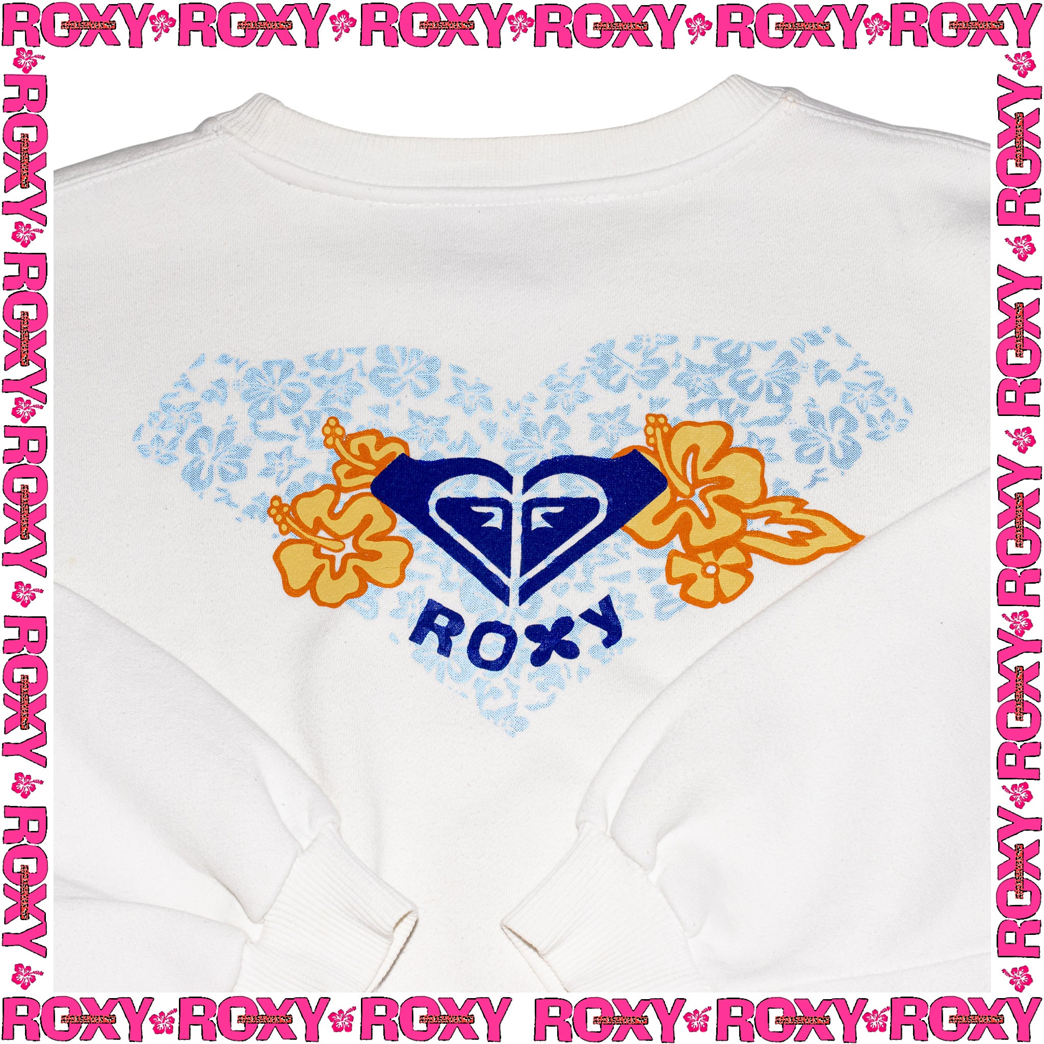 Y2K Roxy Graphic Crewneck Sweatshirt (M)