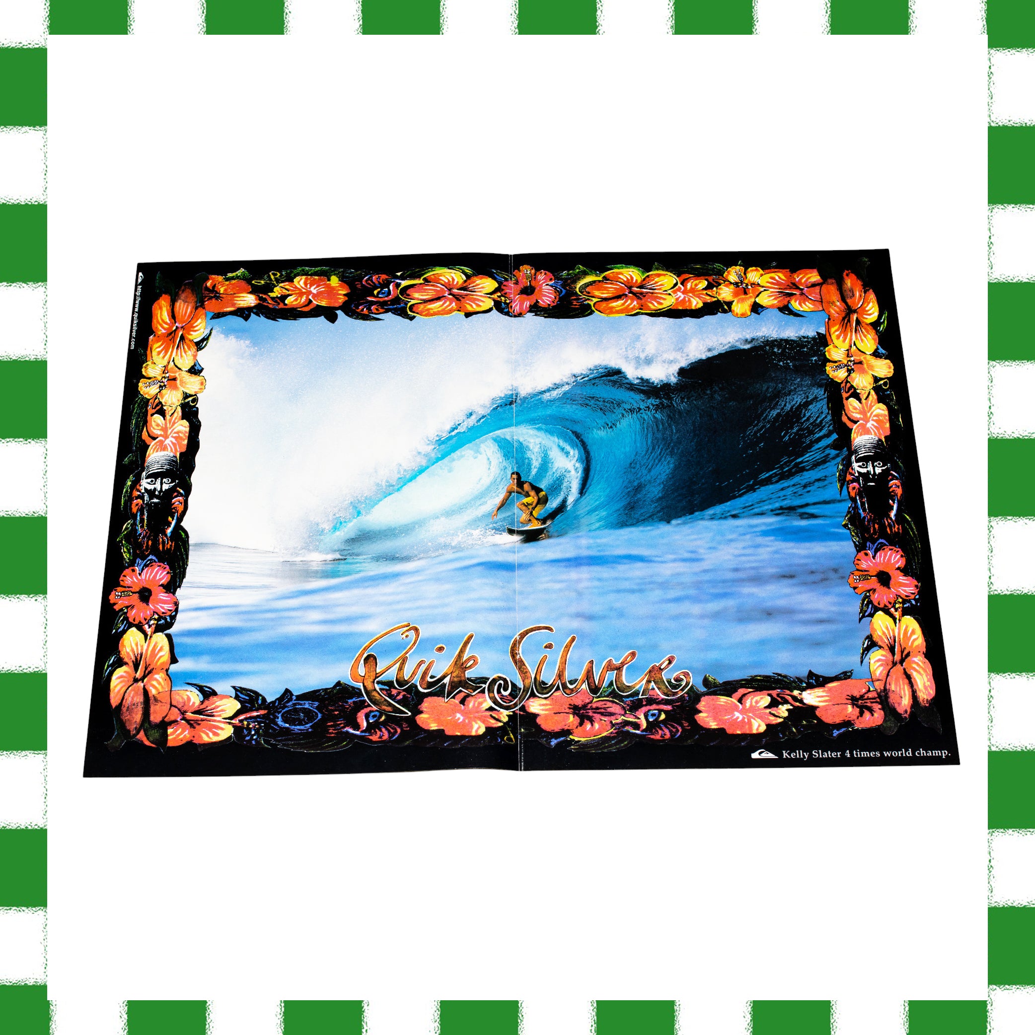 1990's TRACKS "Kelly Slater - 4x World Champ" Double Sided Poster