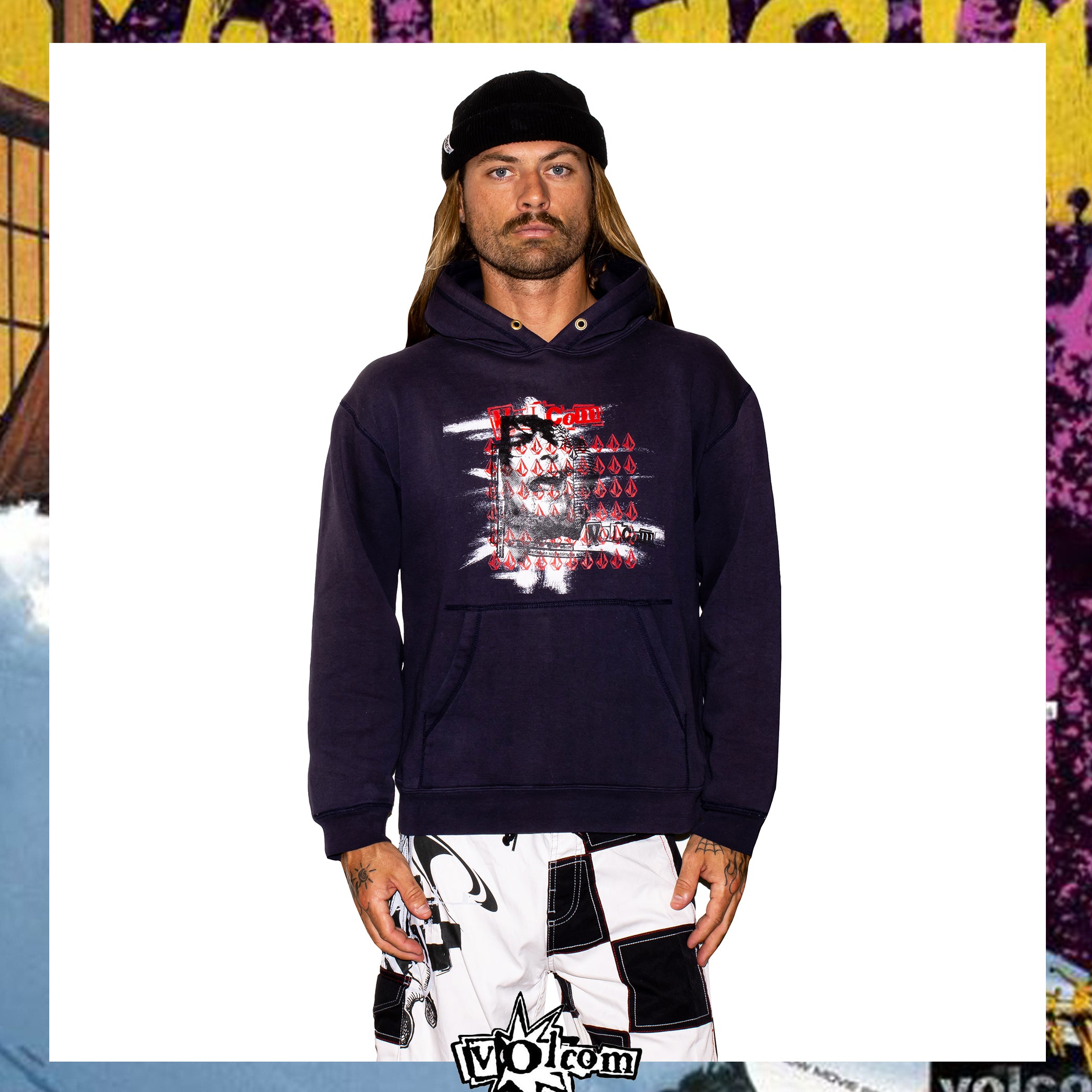 Y2K Billabong Graphic Hoodie (M)