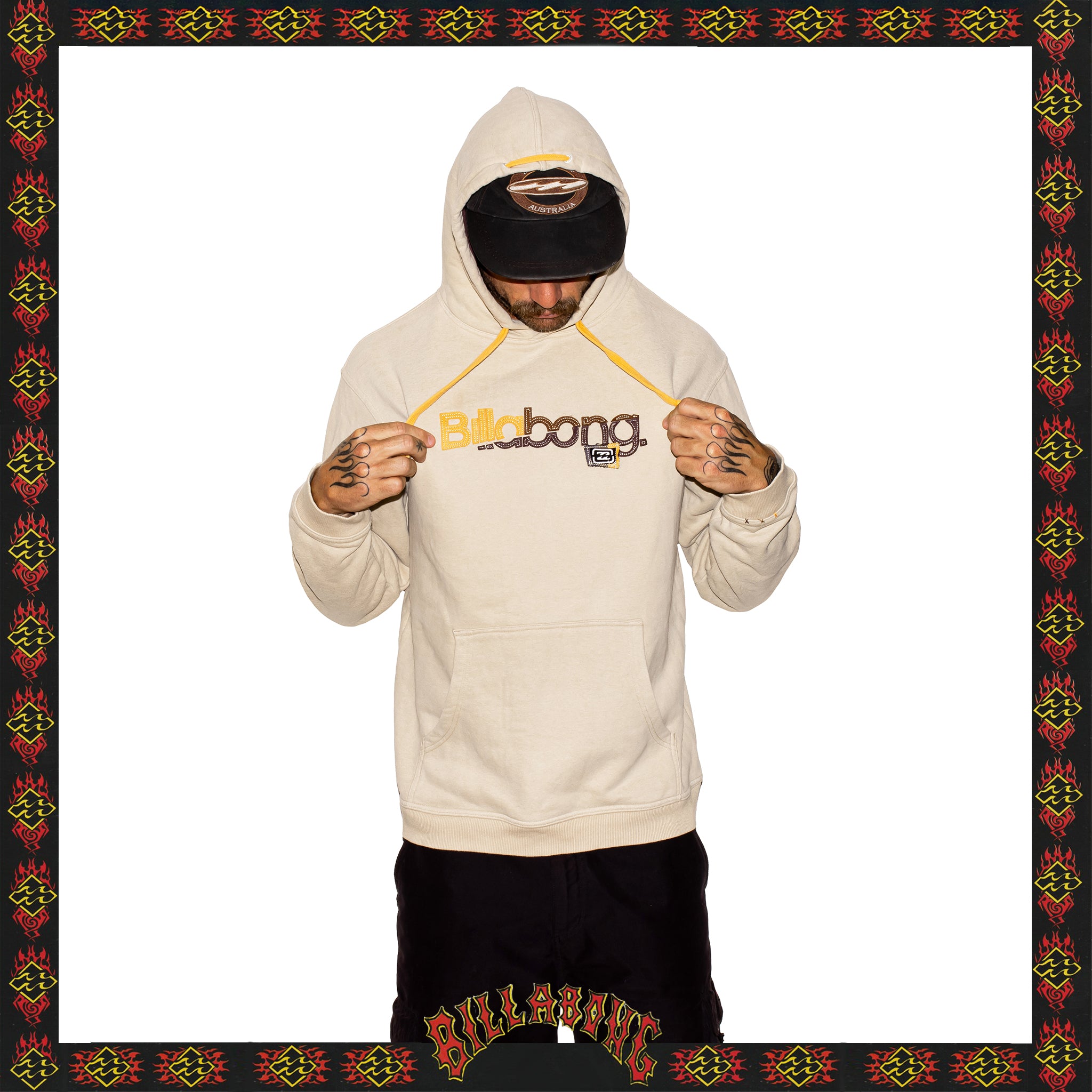Y2K Billabong Spellout Hoodie (L)