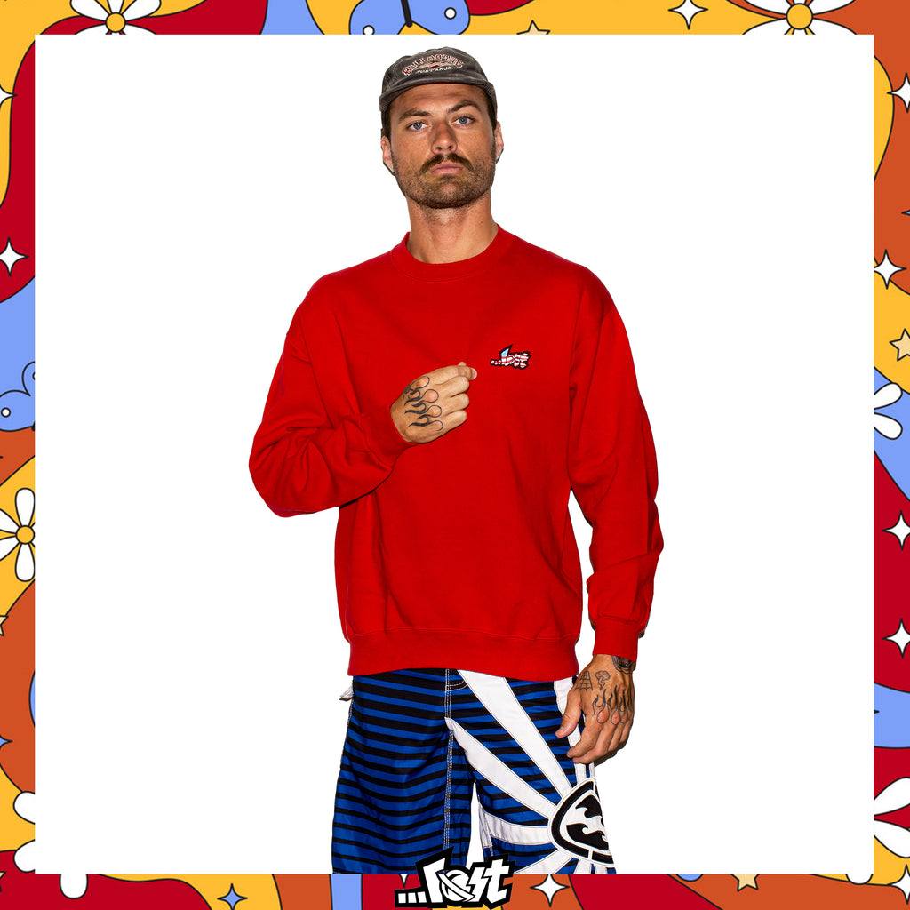 Y2K Lost Enterprises "USA" Spellout Crewneck Sweatshirt (M-L) *RARE*