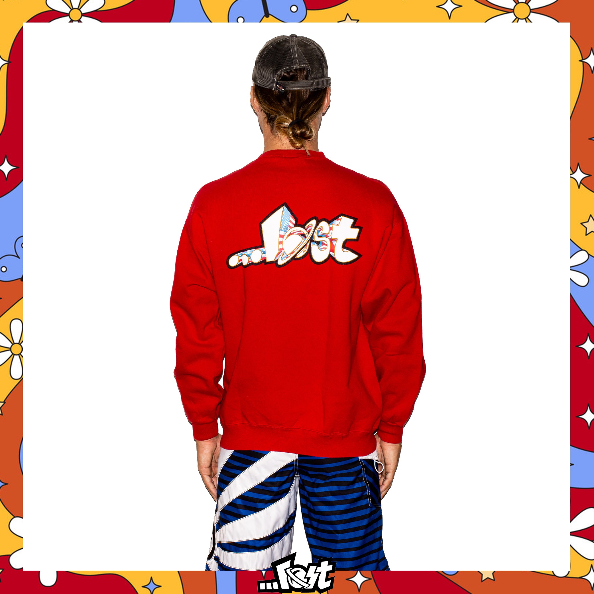 Y2K Lost Enterprises "USA" Spellout Crewneck Sweatshirt (M-L) *RARE*