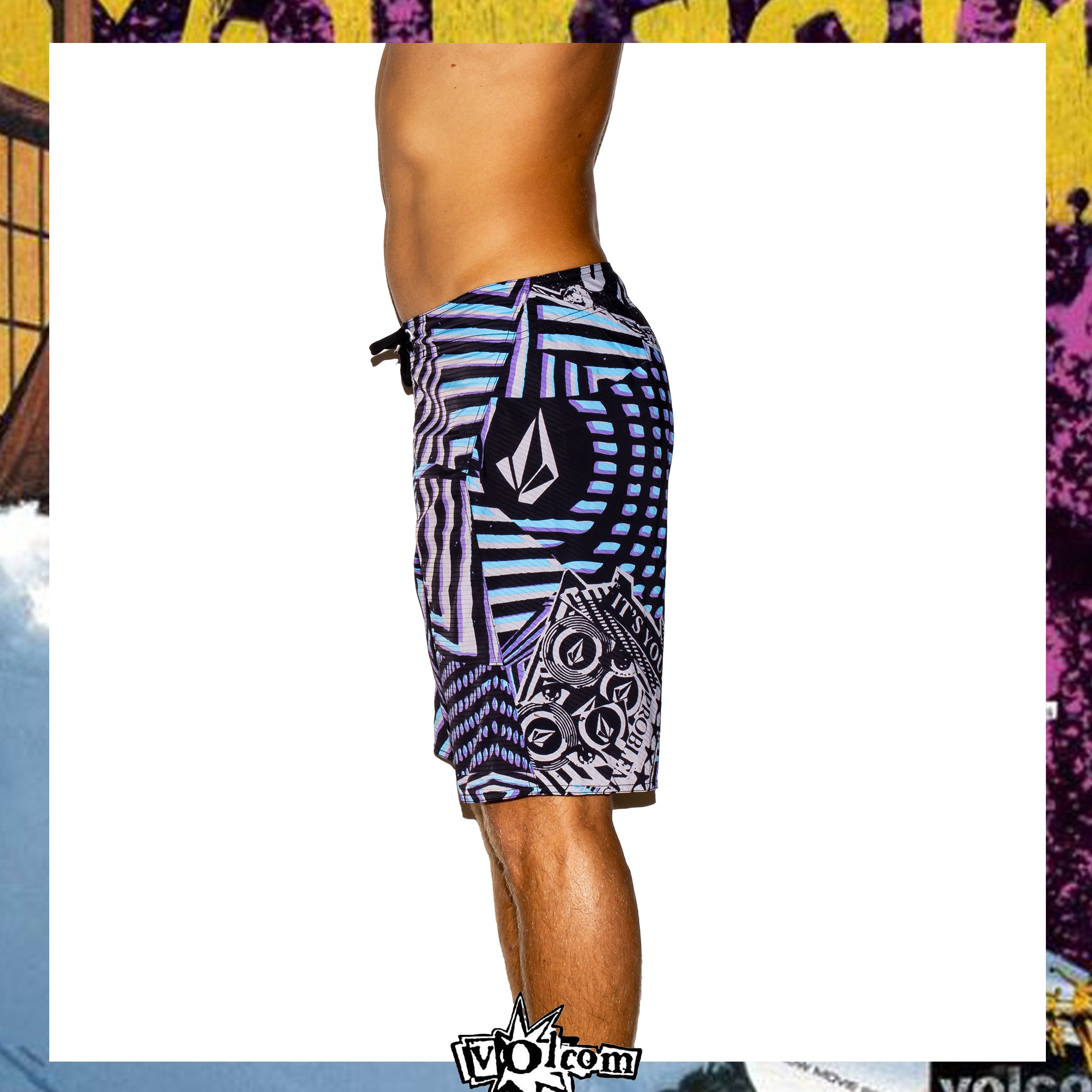 Y2K Volcom "3D Gonzo" Amphibulator Tech Boardies (30")