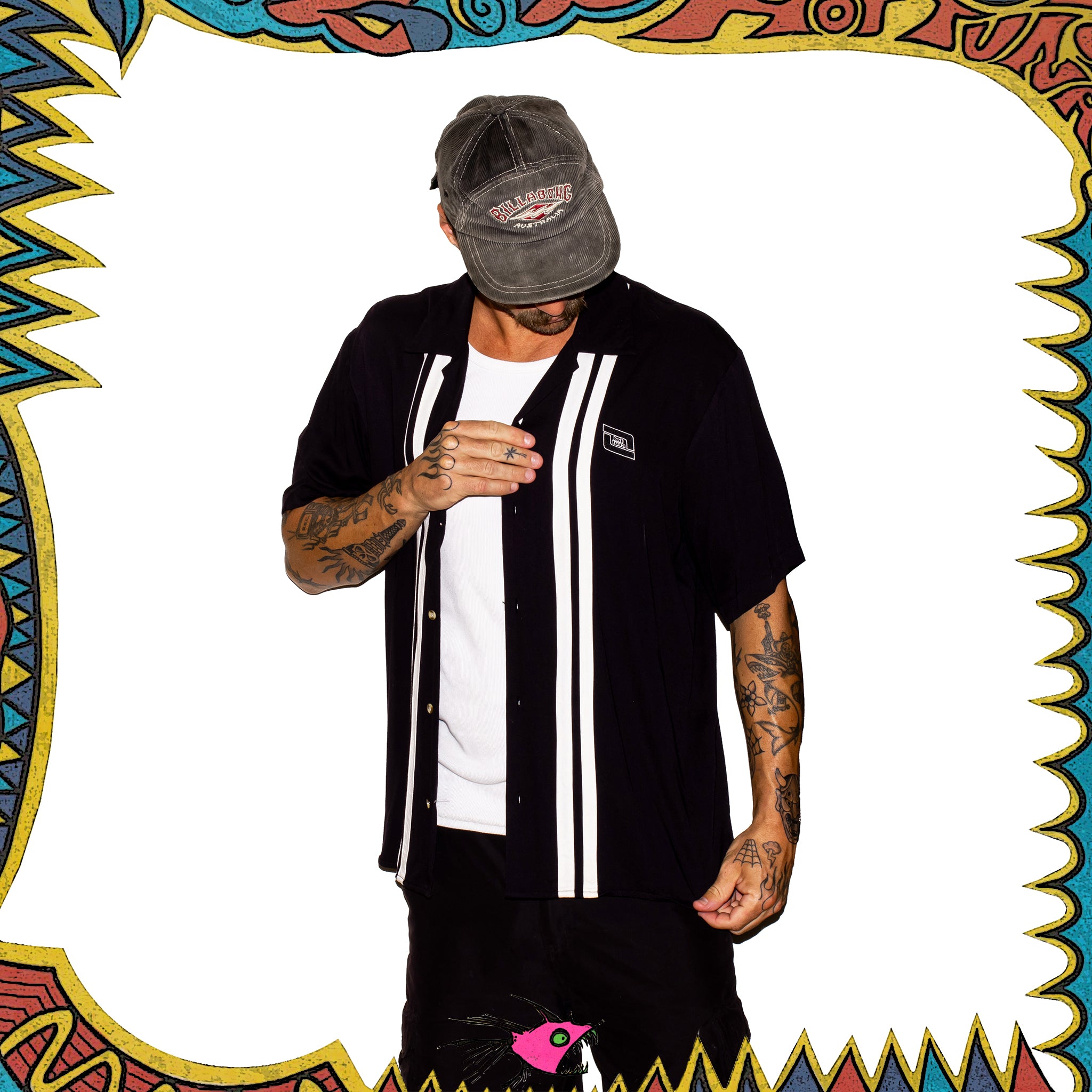 Y2K Hot Tuna Button-Up (L)