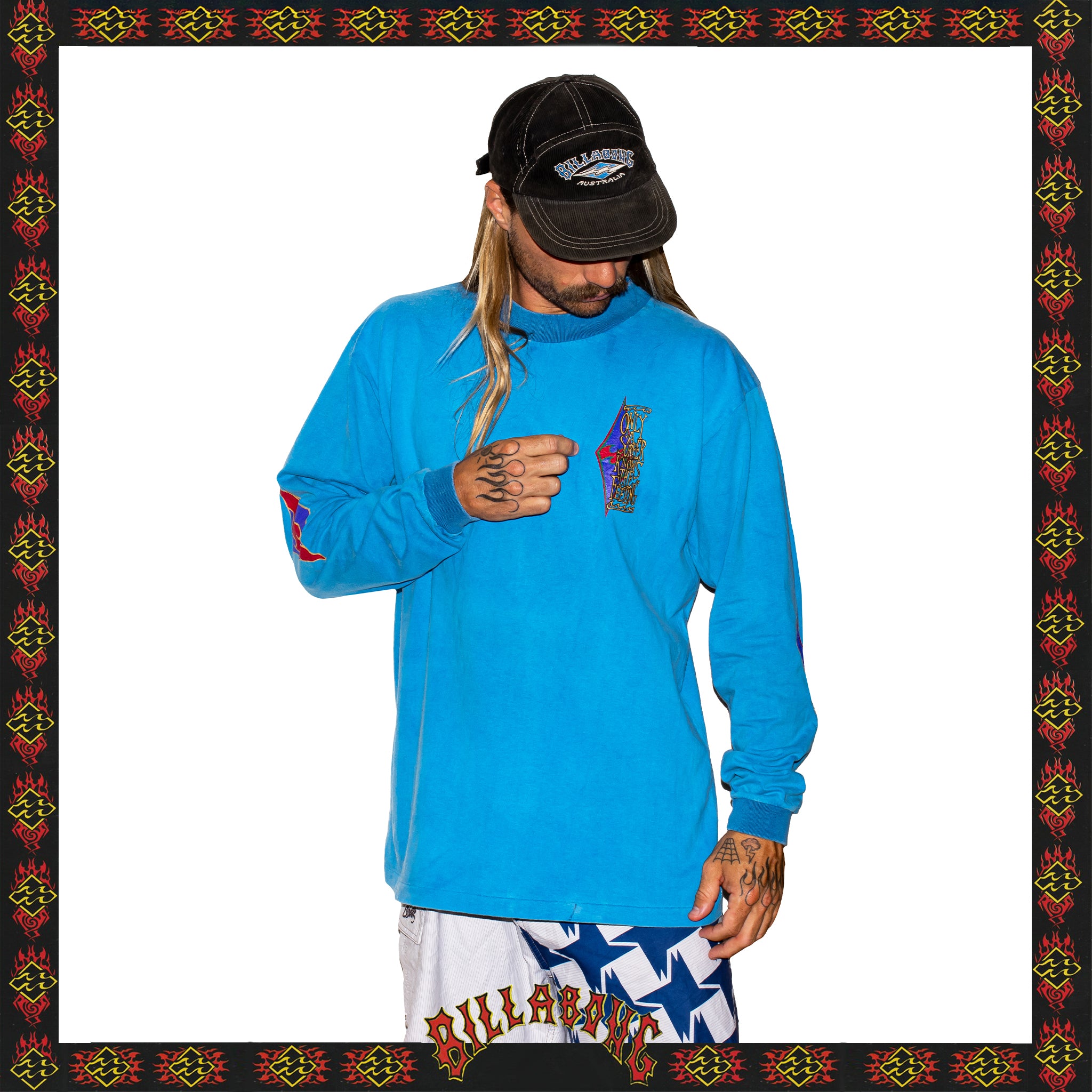 1994 Billabong "Quad Hit" L/S Tee (L)