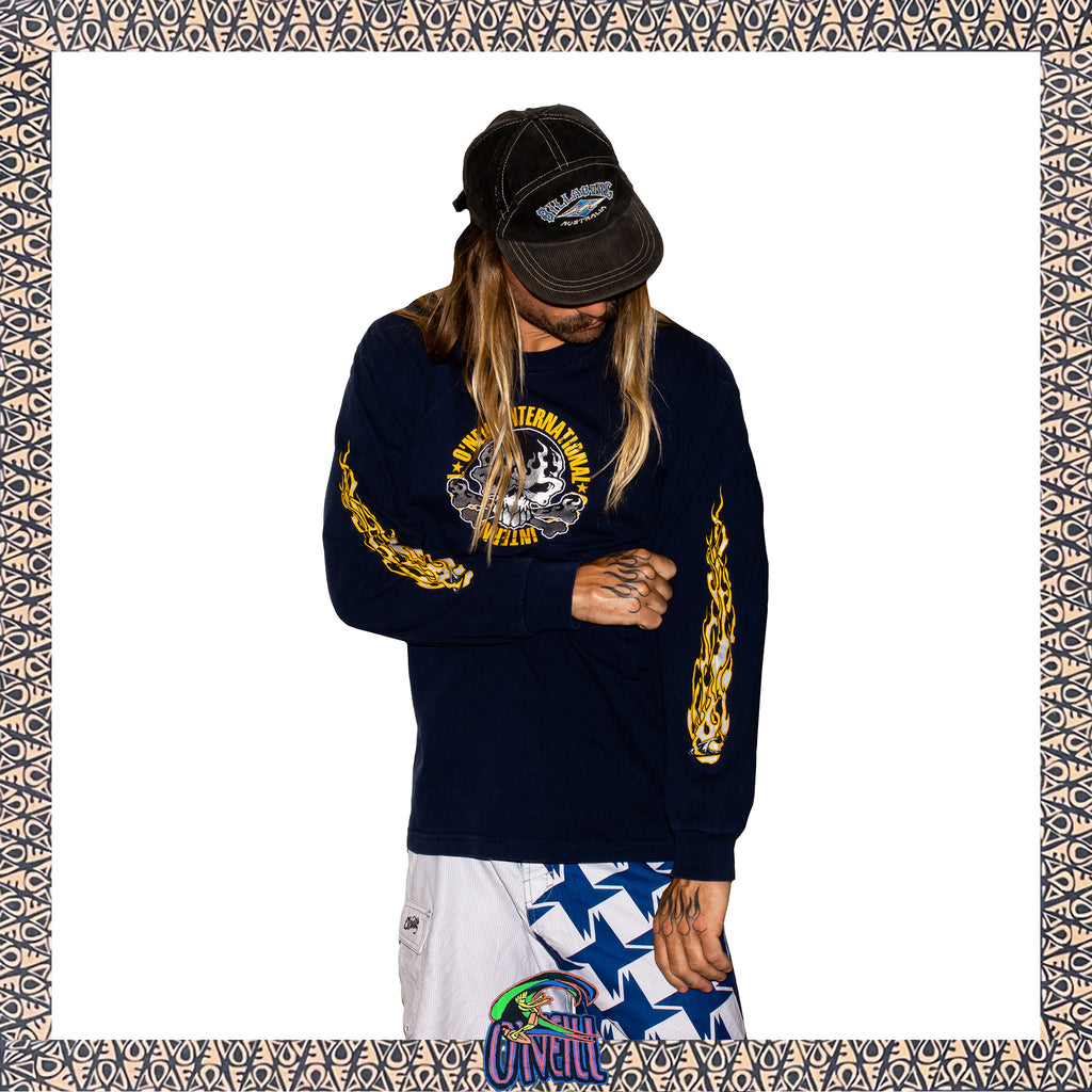 Y2K O'Neill "Flame" L/S Tee (M-L) *RARE*