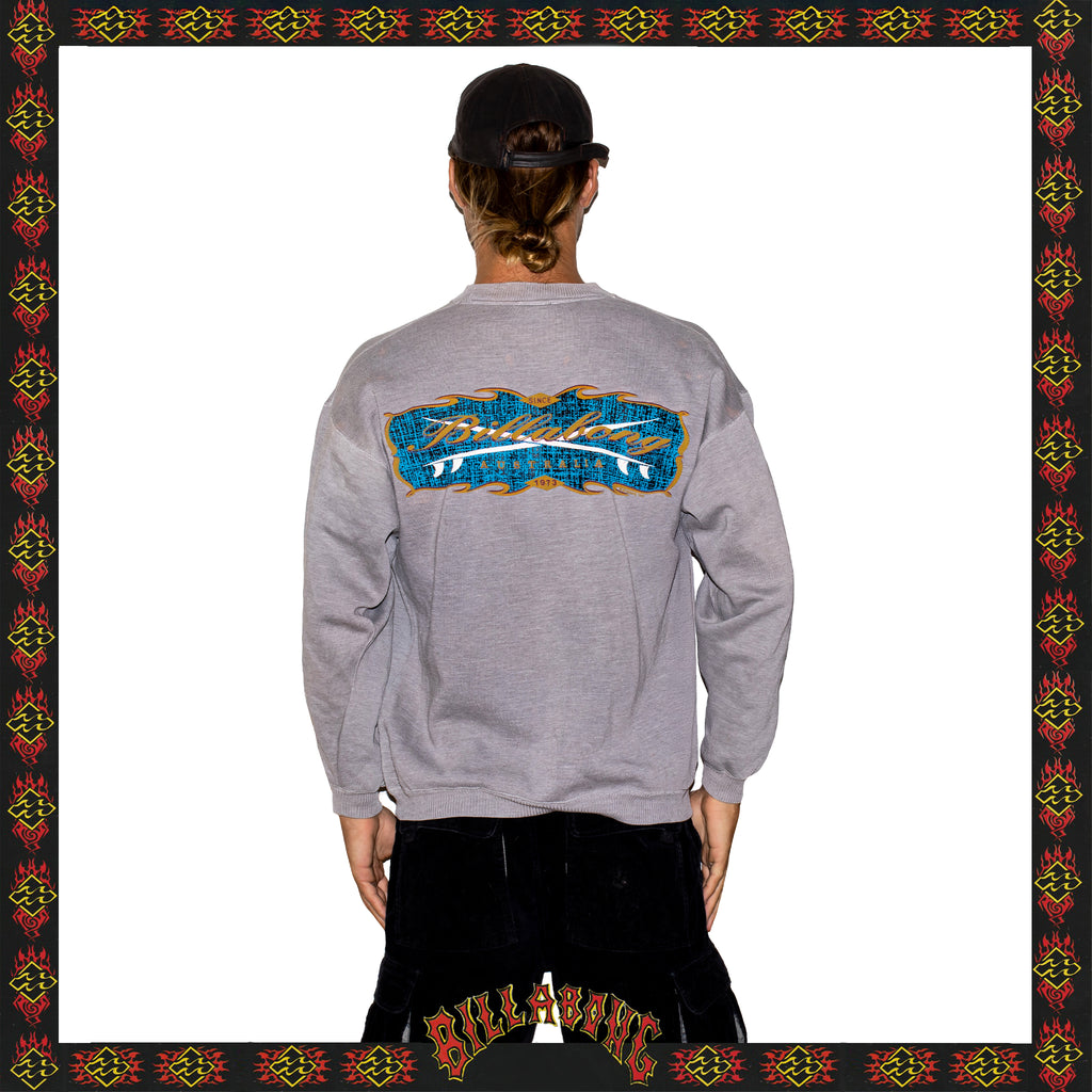 1996 Billabong Graphic Crewneck Sweatshirt (M-L)