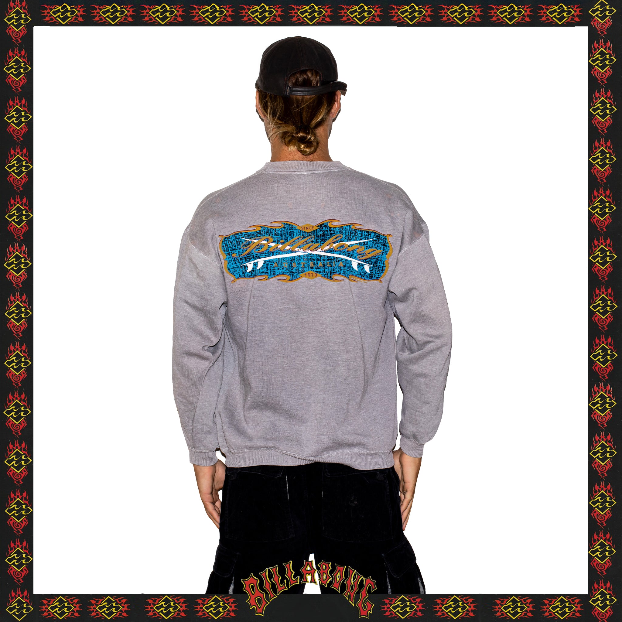 1996 Billabong Graphic Crewneck Sweatshirt (M-L)